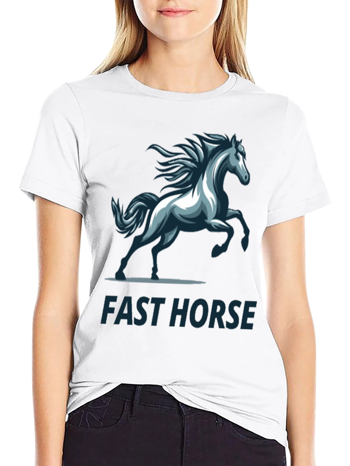 Fast Horse Graphic T-Shirt - Stylish Mens Tee
