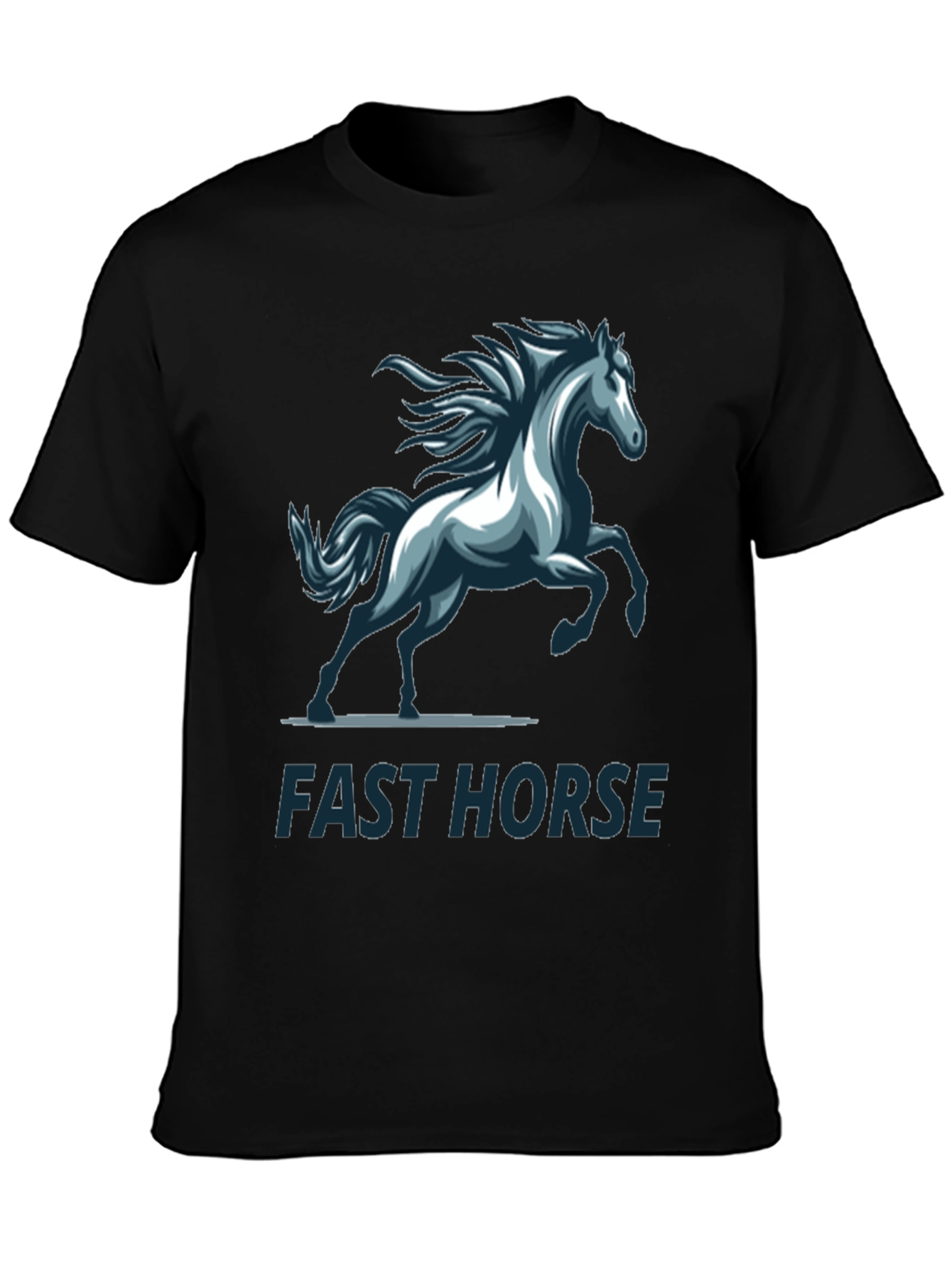 Fast Horse Graphic T-Shirt - Stylish Mens Tee