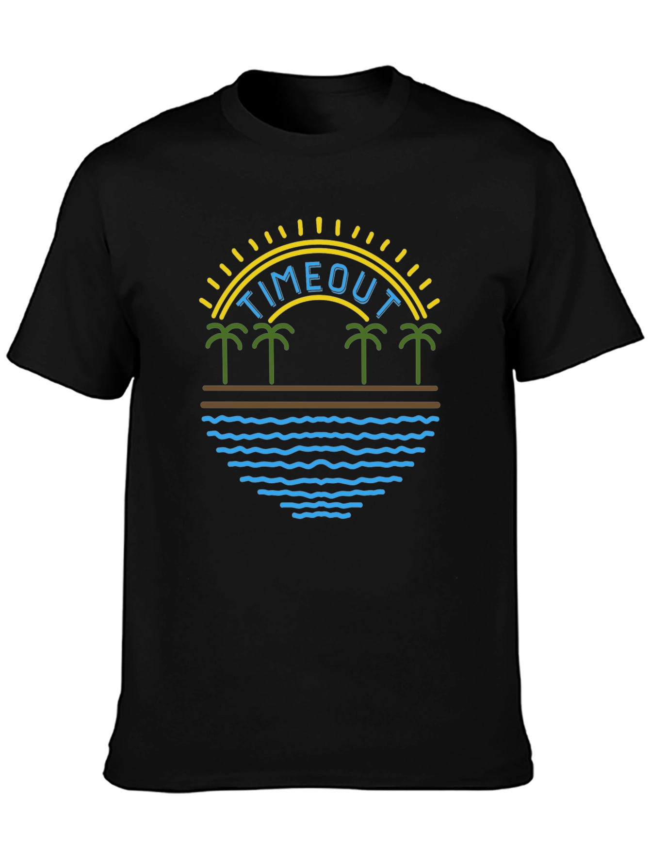 Timeout Beach Palm Tree Graphic T-Shirt
