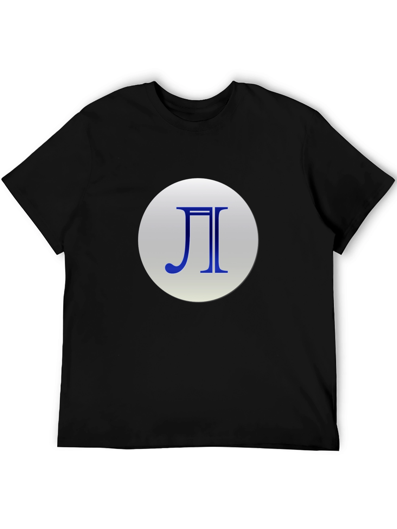Geometric Symbol Graphic Tee - Stylish Black Cotton Blend