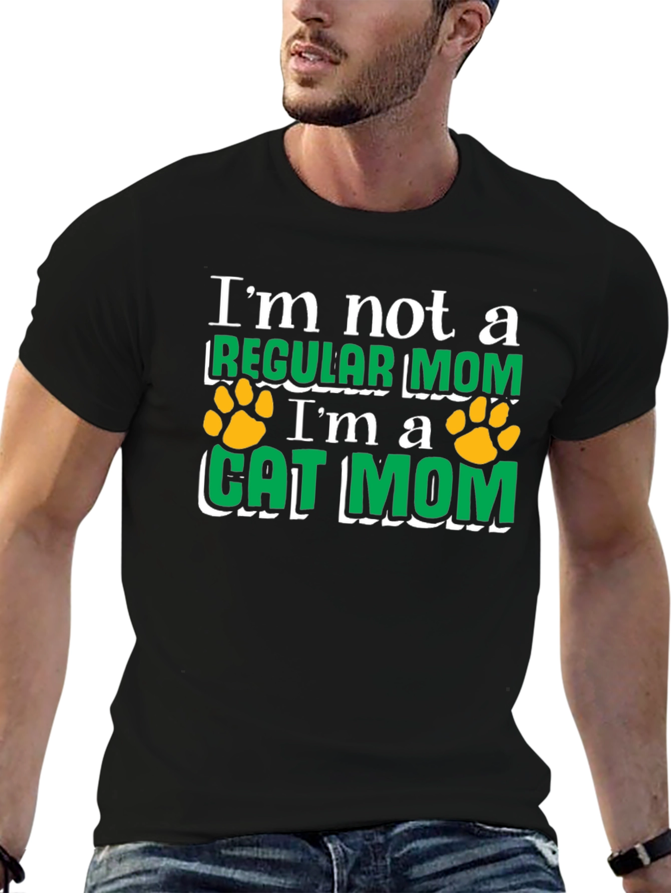 Cat Mom T-Shirt - Novelty Graphic Tee