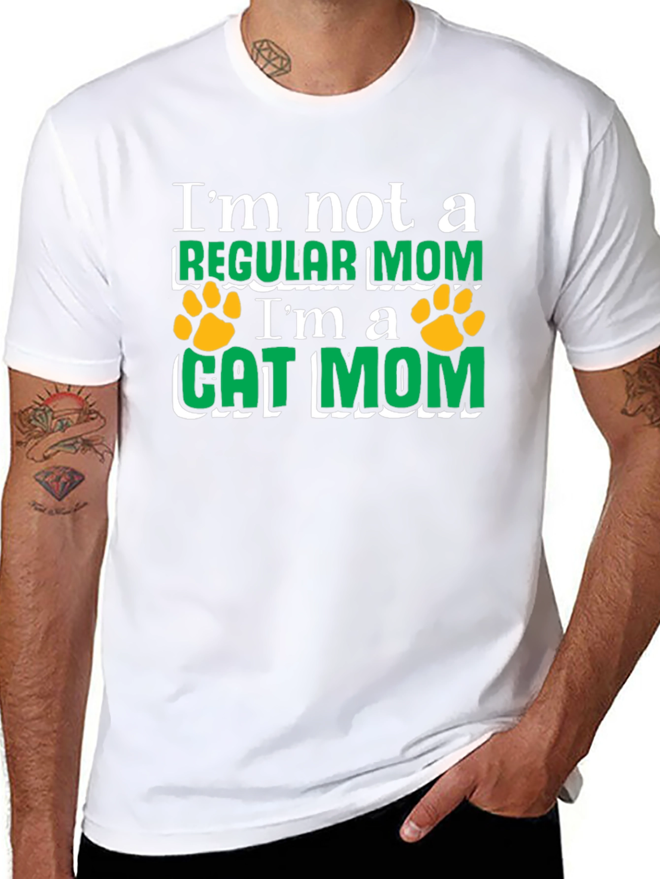 Cat Mom T-Shirt - Novelty Graphic Tee