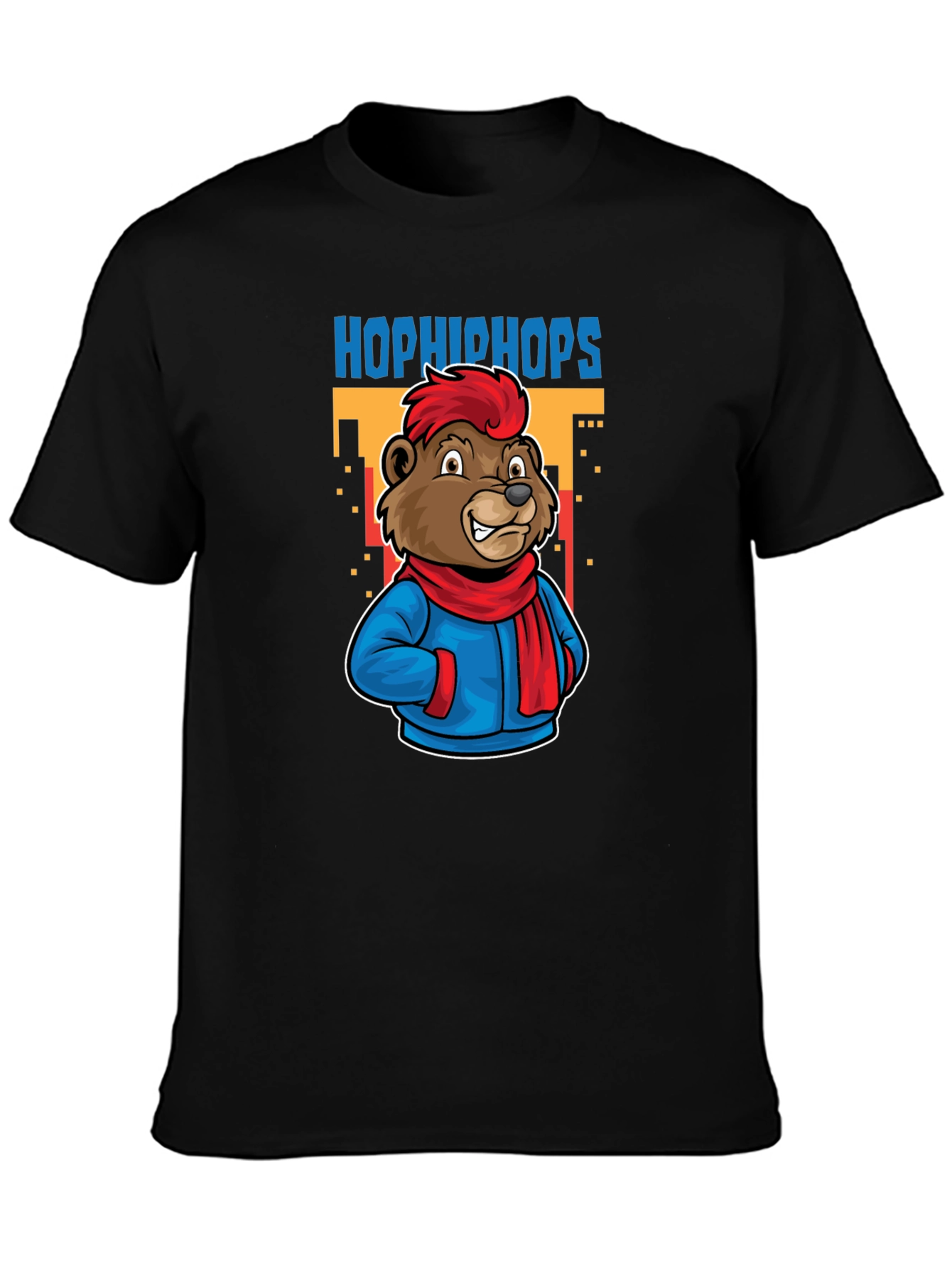 Hop Hip Hops Bear T-Shirt - Urban Cartoon Style