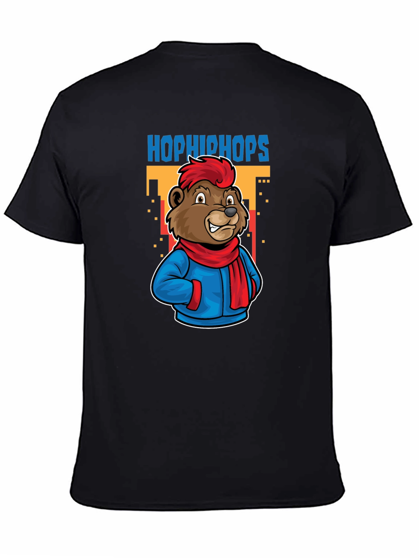Hop Hip Hops Bear T-Shirt - Urban Cartoon Style