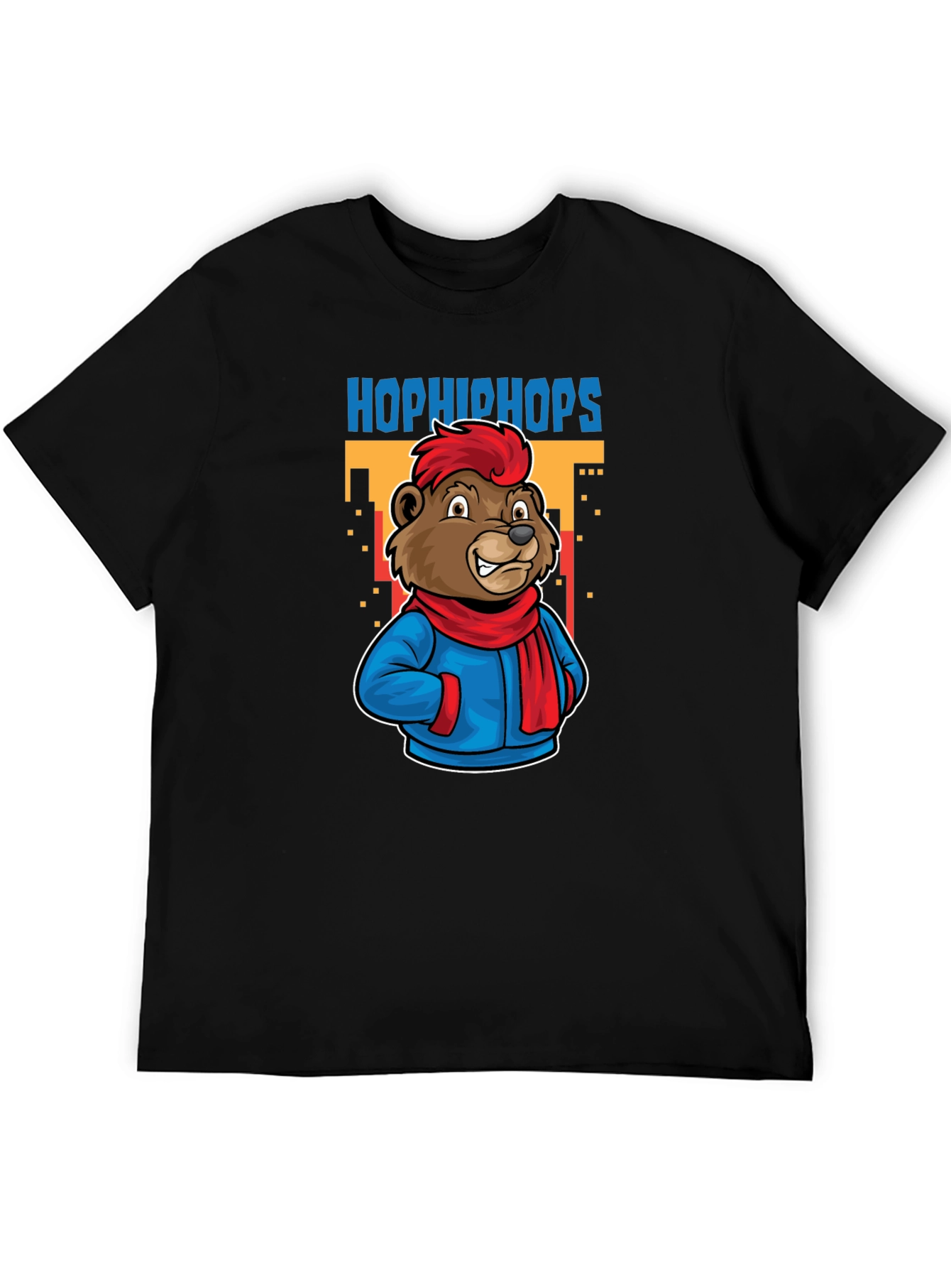 Hop Hip Hops Bear T-Shirt - Urban Cartoon Style