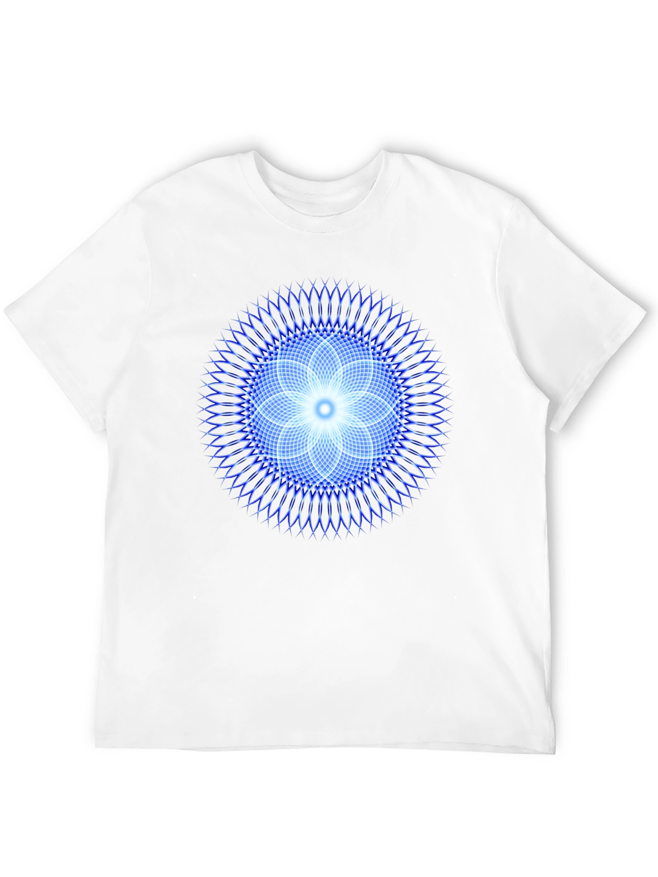 Geometric Flower T-Shirt - Black