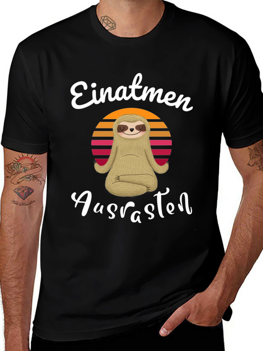 Einatmen Ausrasten Sloth Yoga T-Shirt