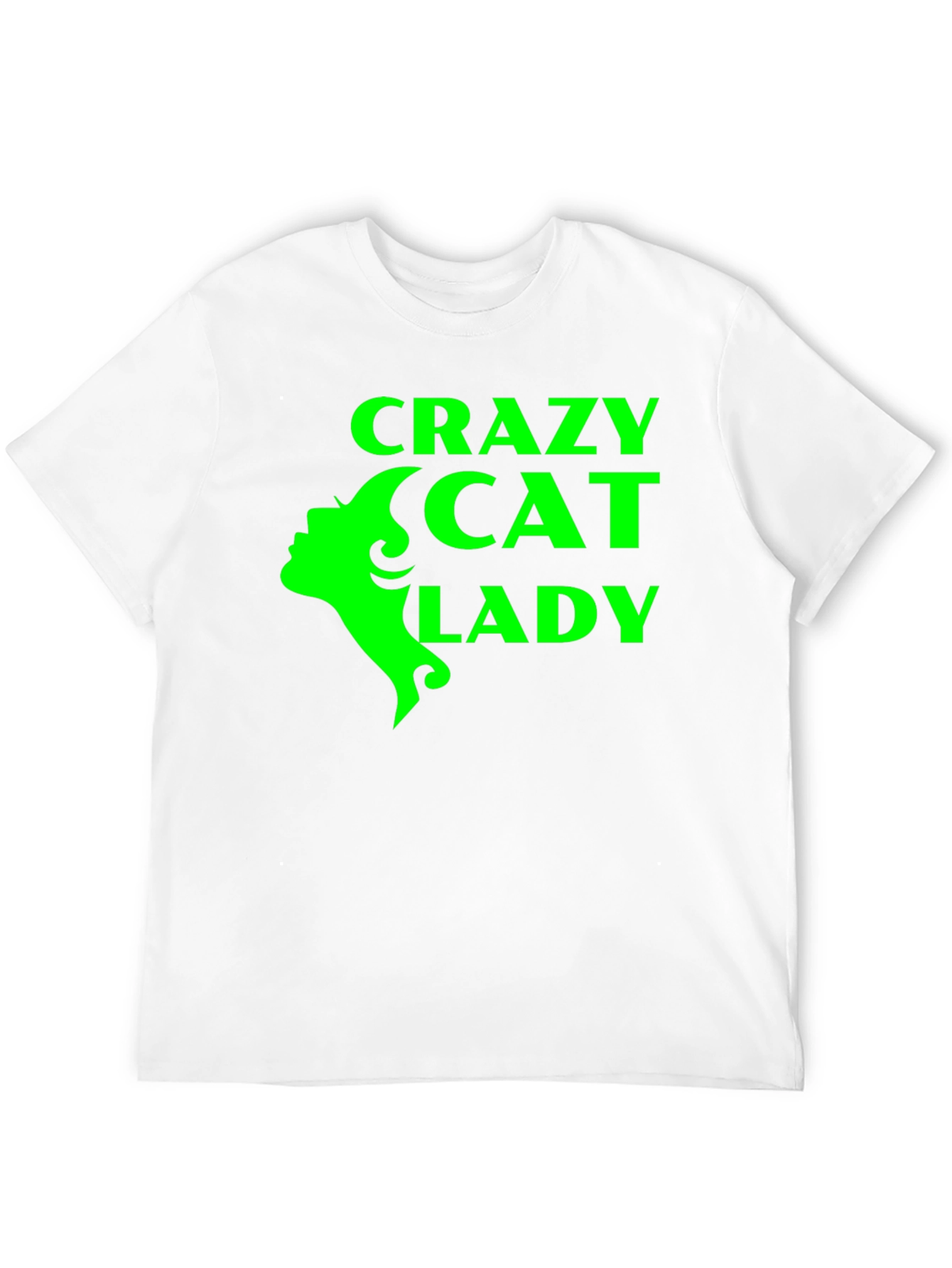 Crazy Cat Lady T-Shirt - Black with Green Graphic