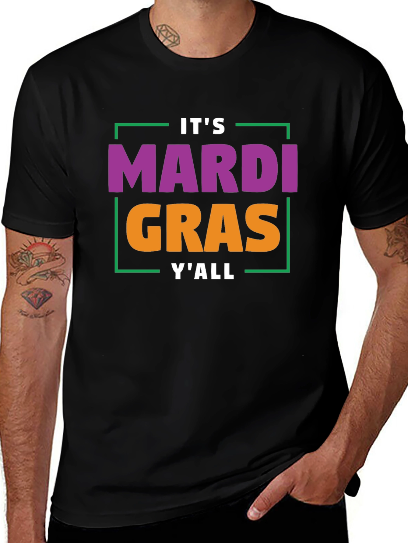 Mardi Gras YAll T-Shirt - Festive Graphic Tee