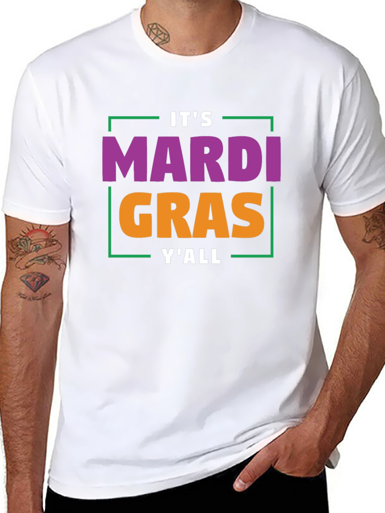 Mardi Gras YAll T-Shirt - Festive Graphic Tee