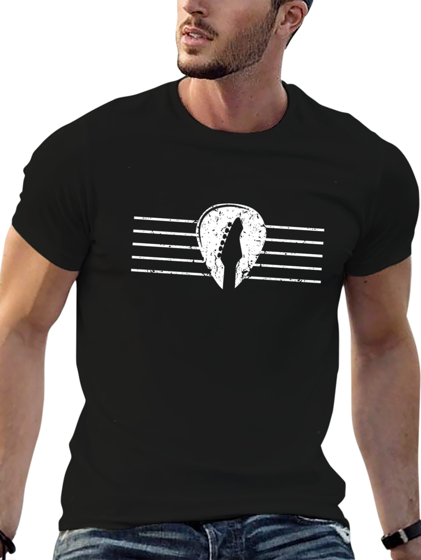 Retro Guitar T-Shirt - Music Lover Tee