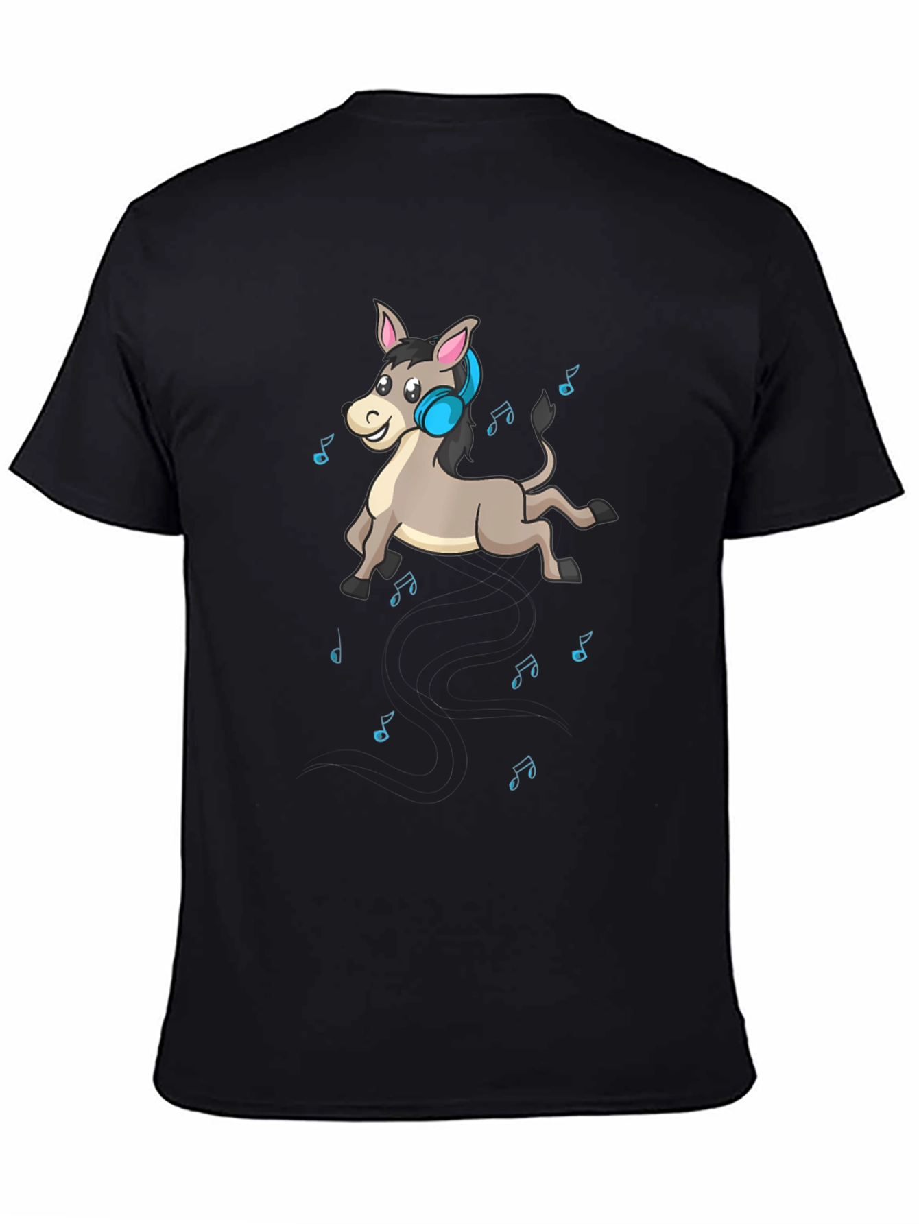 Musical Donkey T-Shirt - Black Graphic Tee