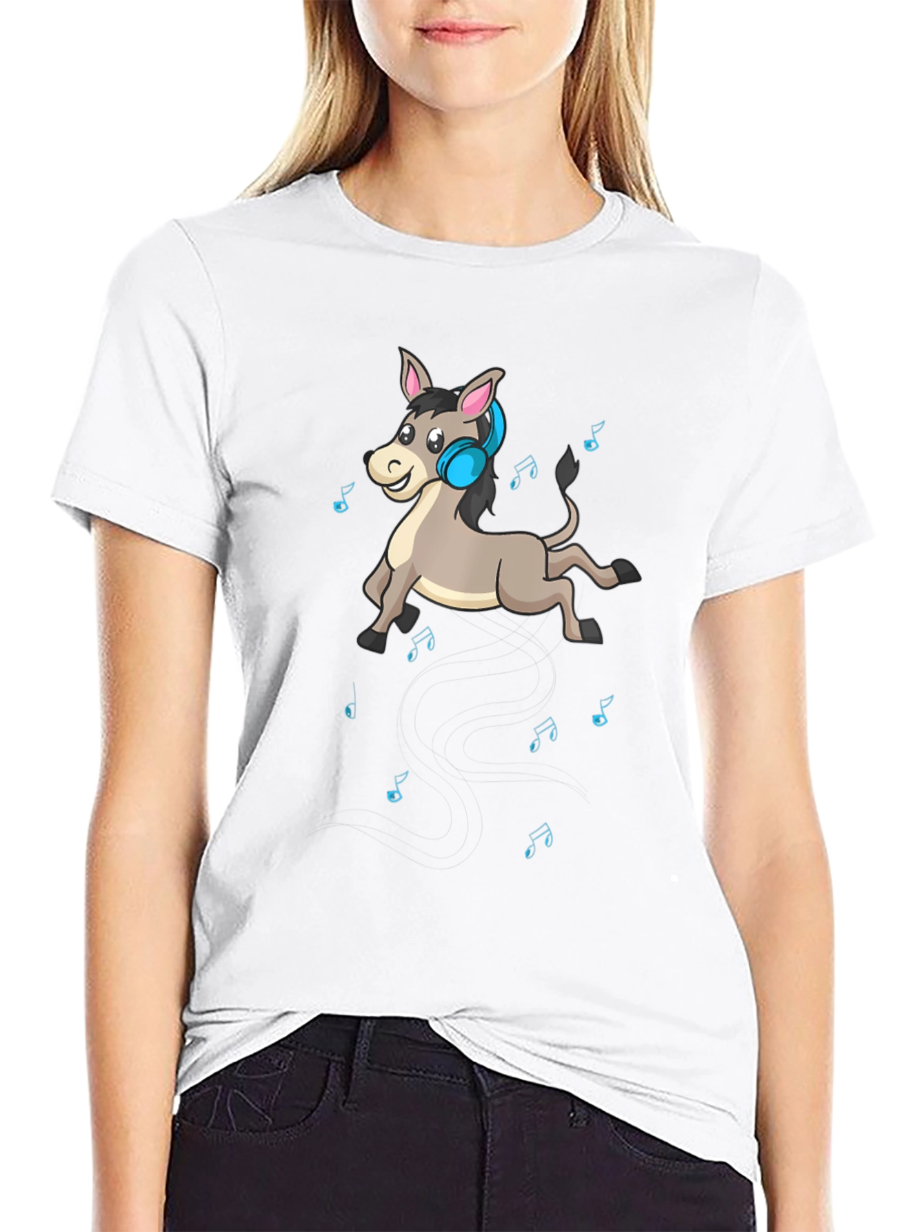 Musical Donkey T-Shirt - Black Graphic Tee
