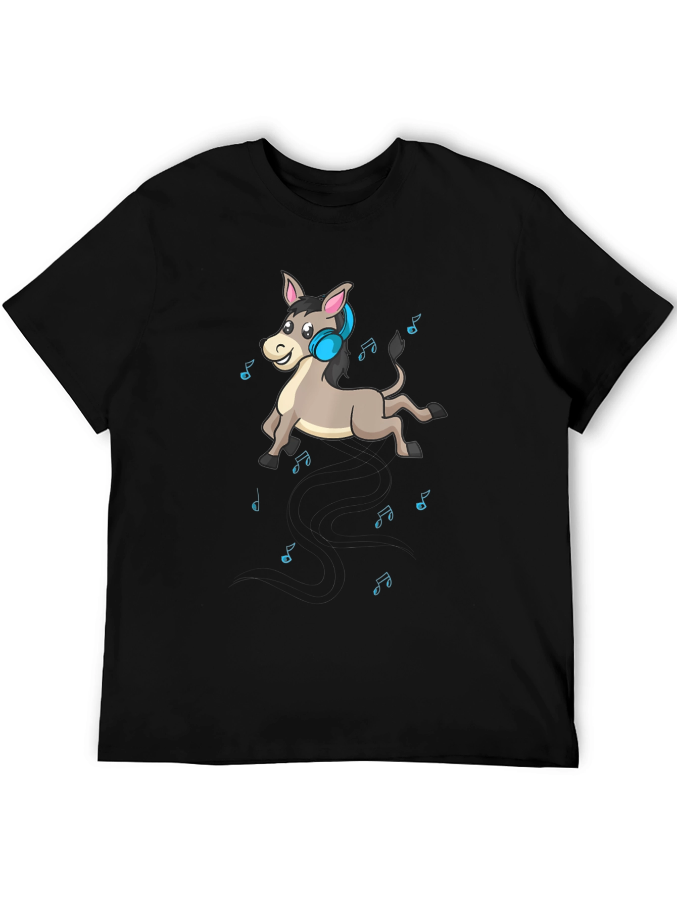Musical Donkey T-Shirt - Black Graphic Tee