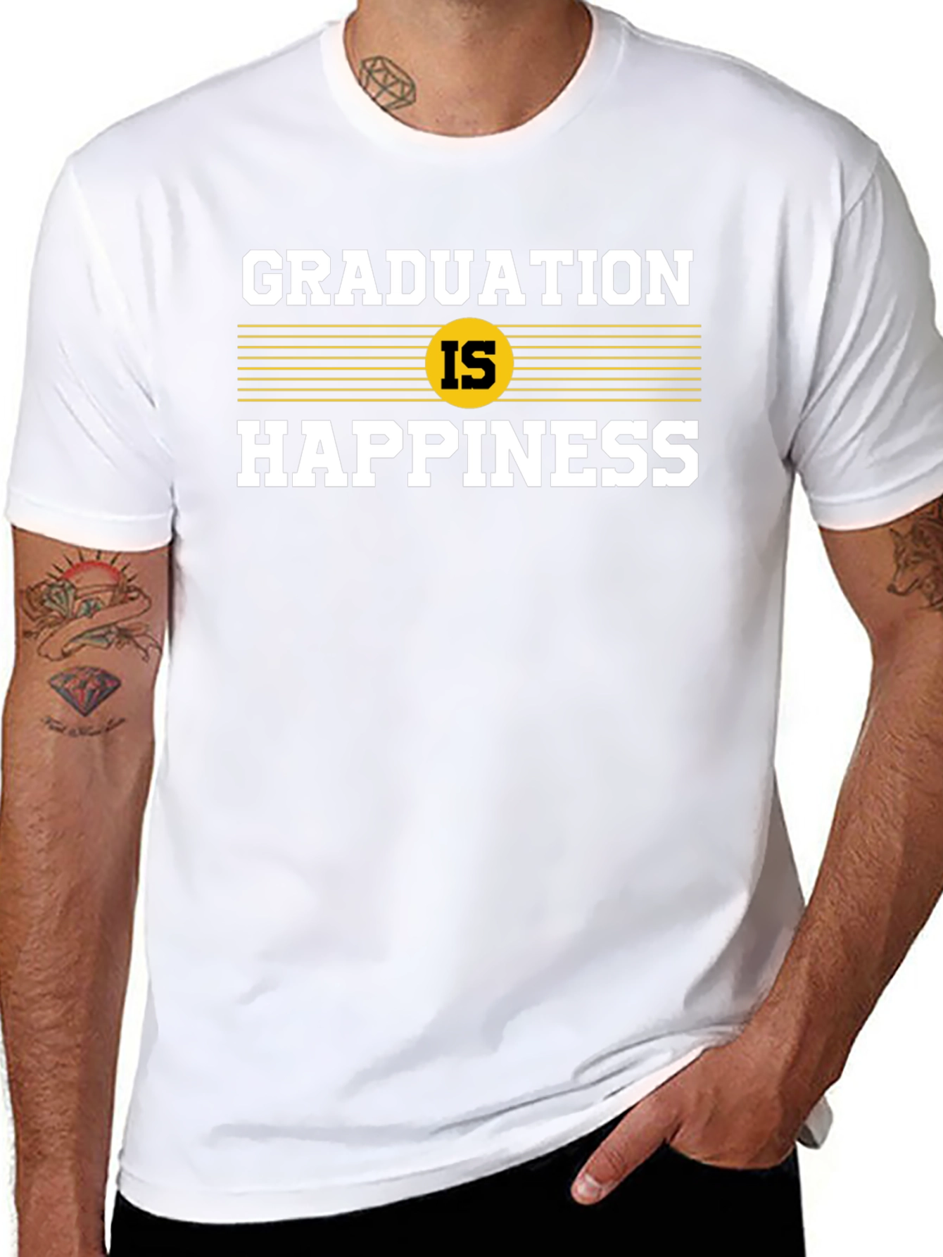 Graduation is Happiness Black T-Shirt