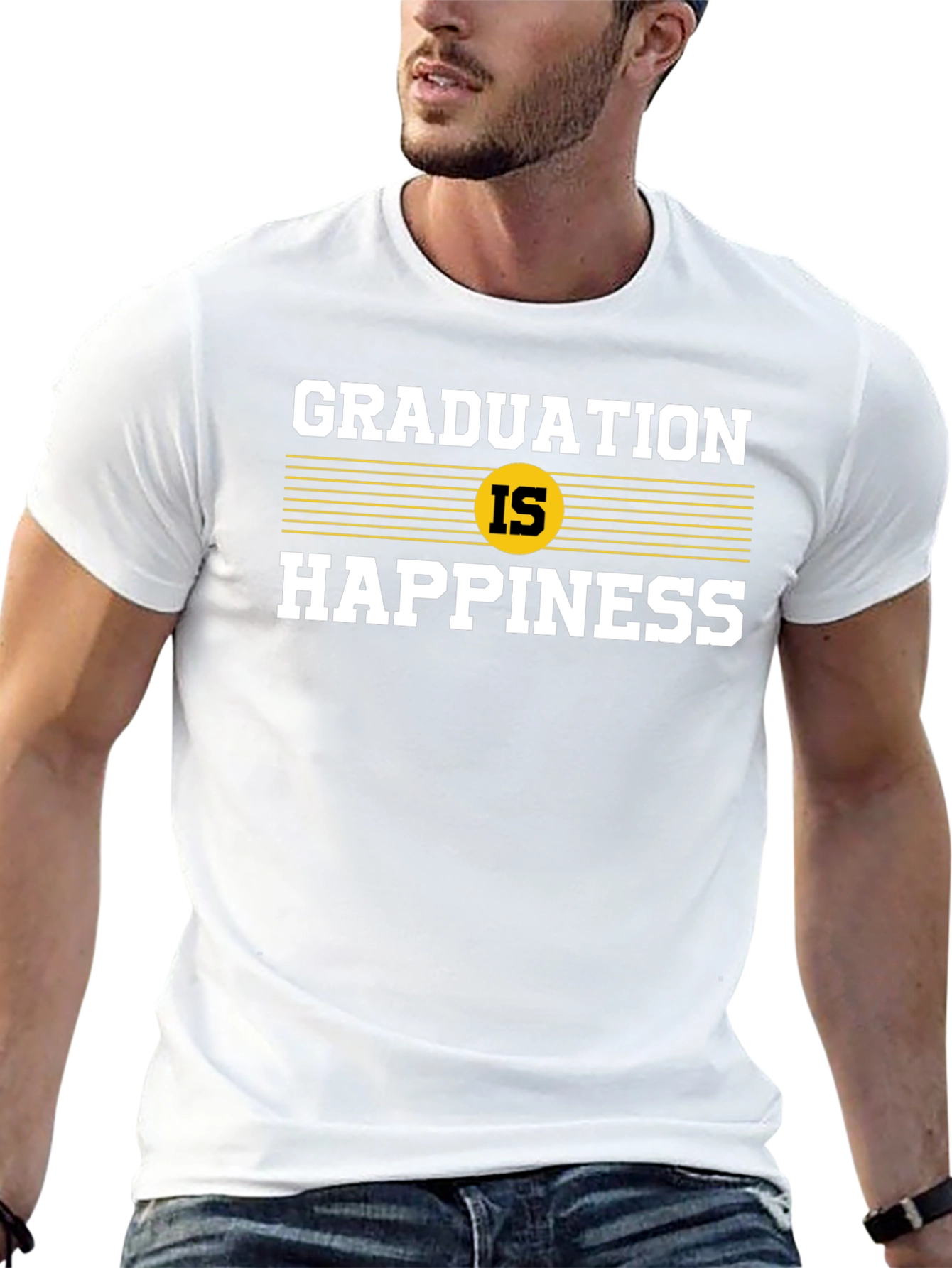 Graduation is Happiness Black T-Shirt