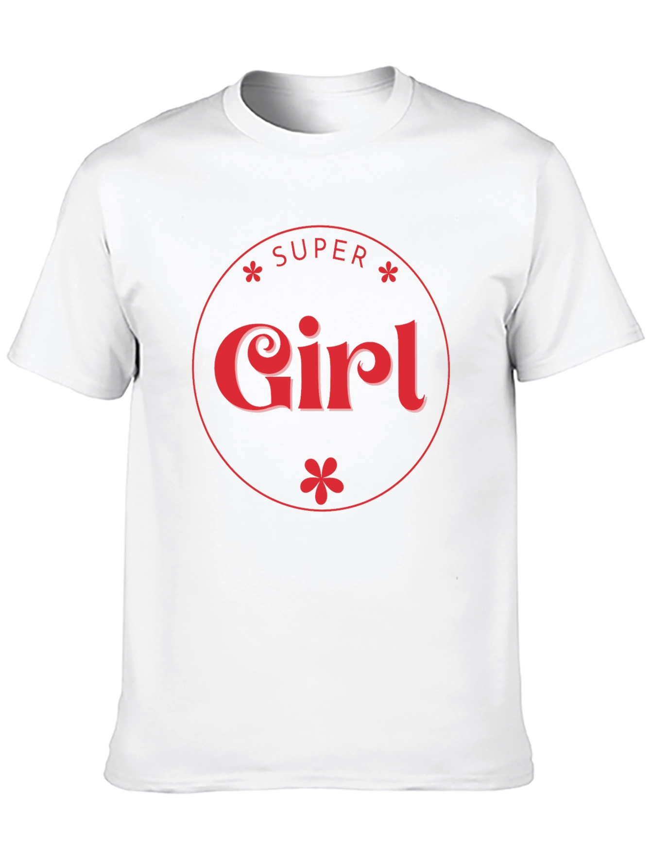 Super Girl Graphic Print Black T-Shirt