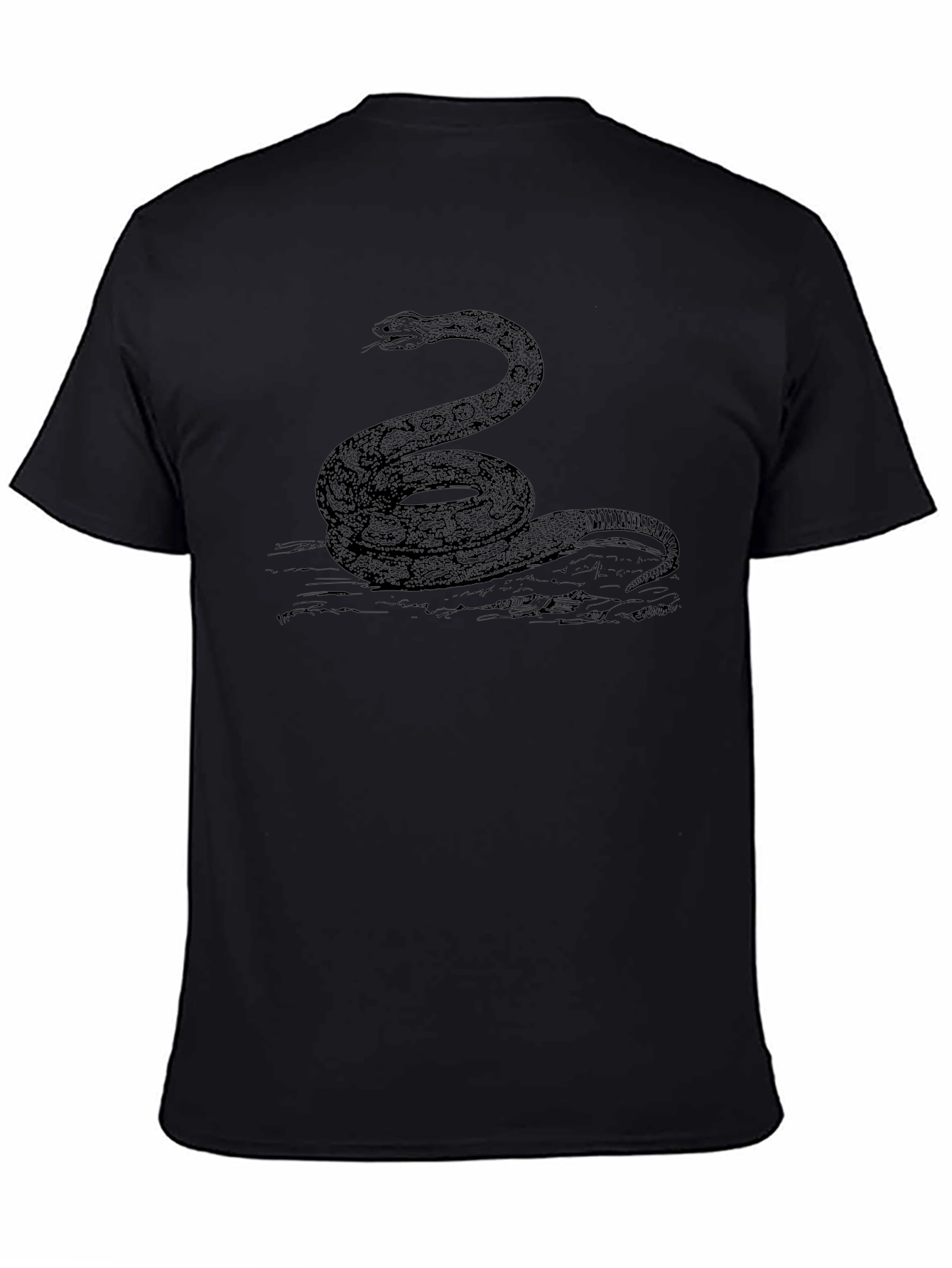 Black Snake Graphic T-Shirt - Classic Reptile Tee