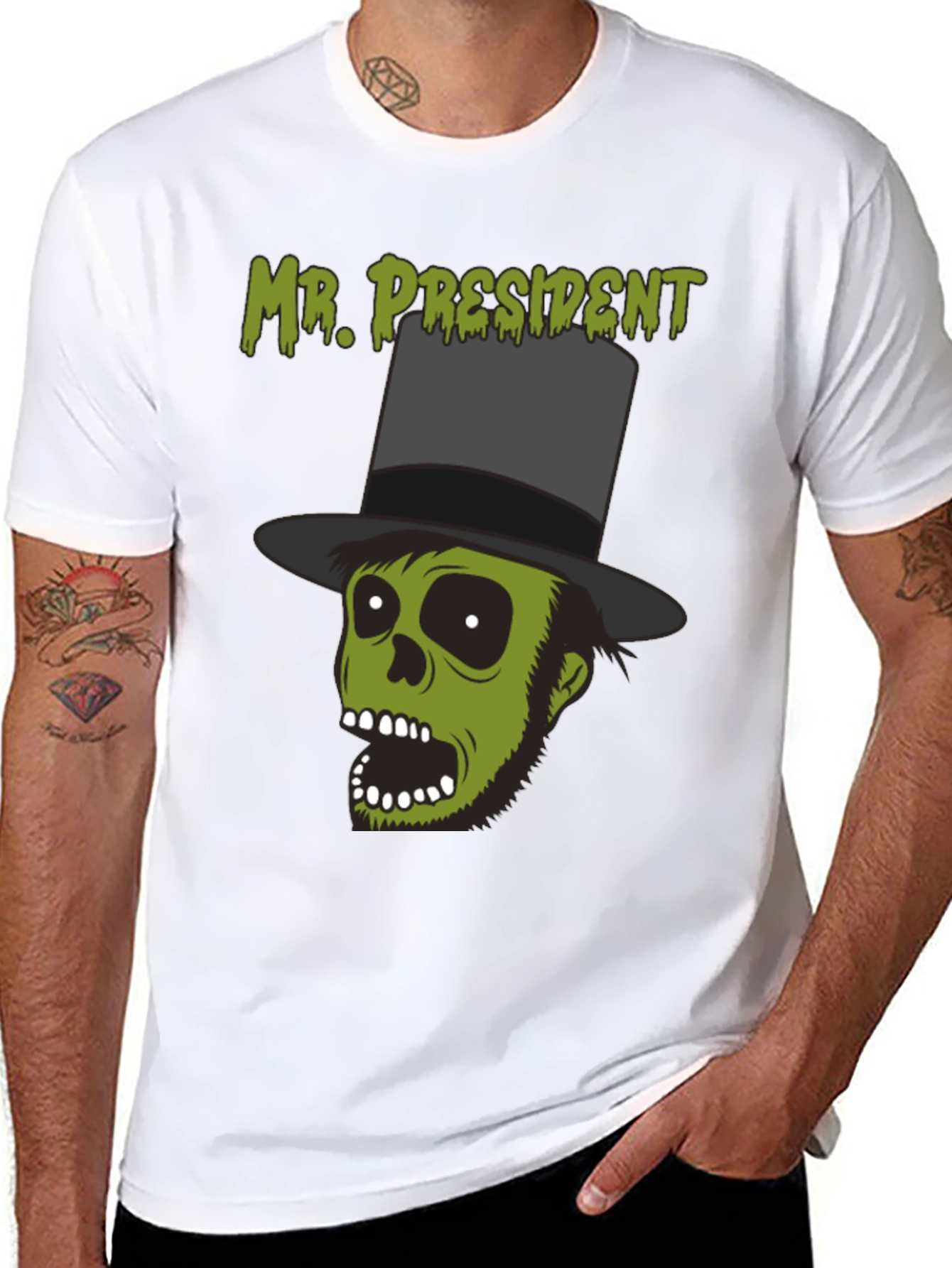 Mr. President Zombie Graphic T-Shirt - Halloween Style