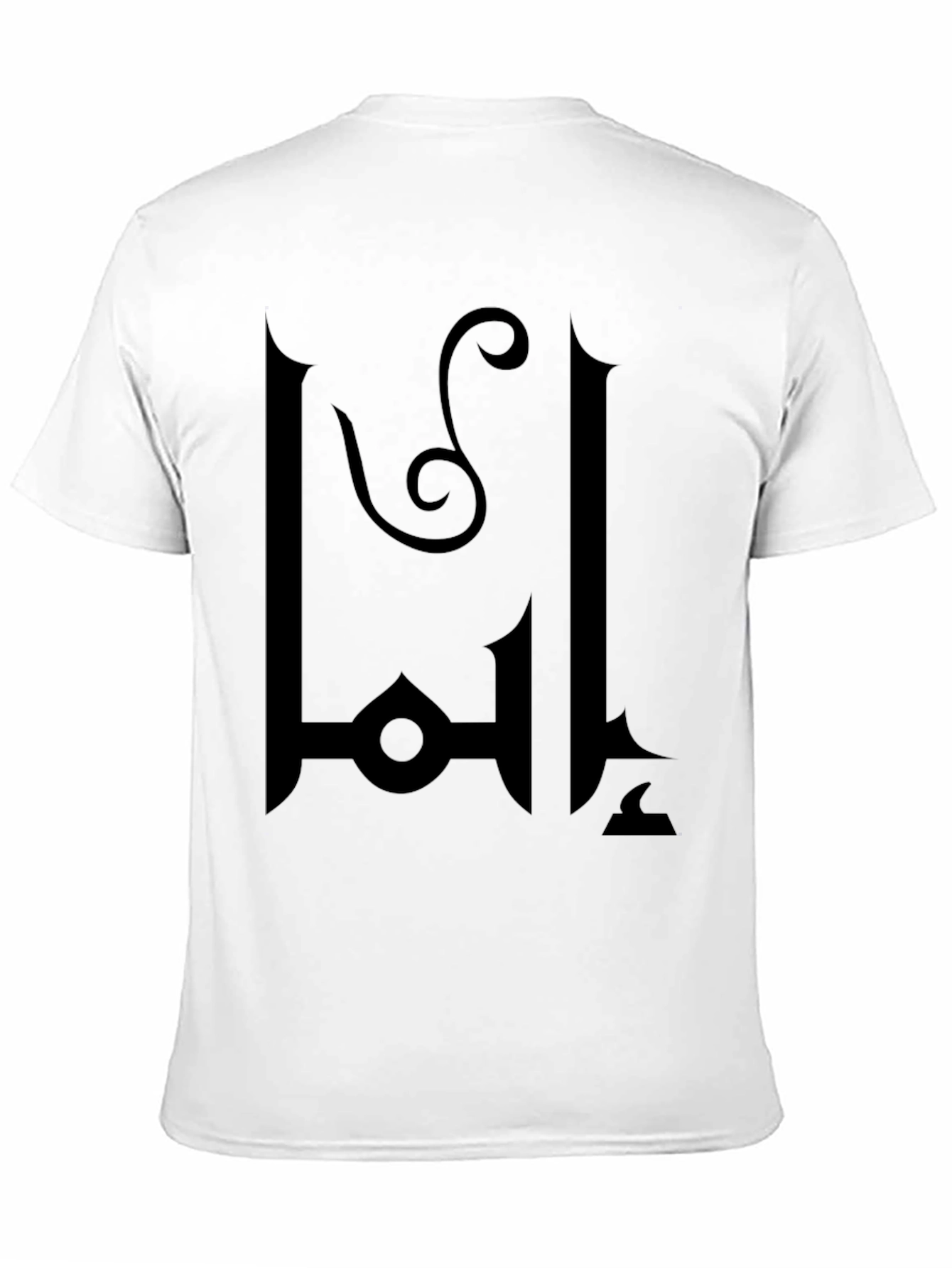 Black T-Shirt with Abstract Emblem