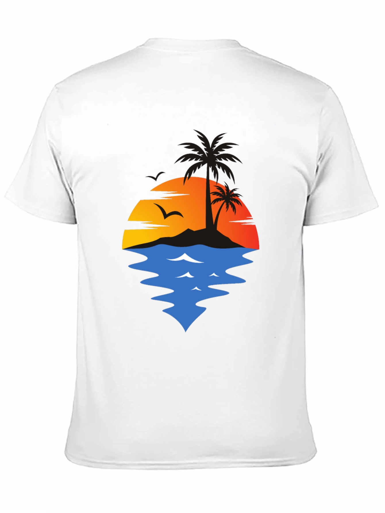 Sunset Palm Tree Graphic T-Shirt - Casual Comfort
