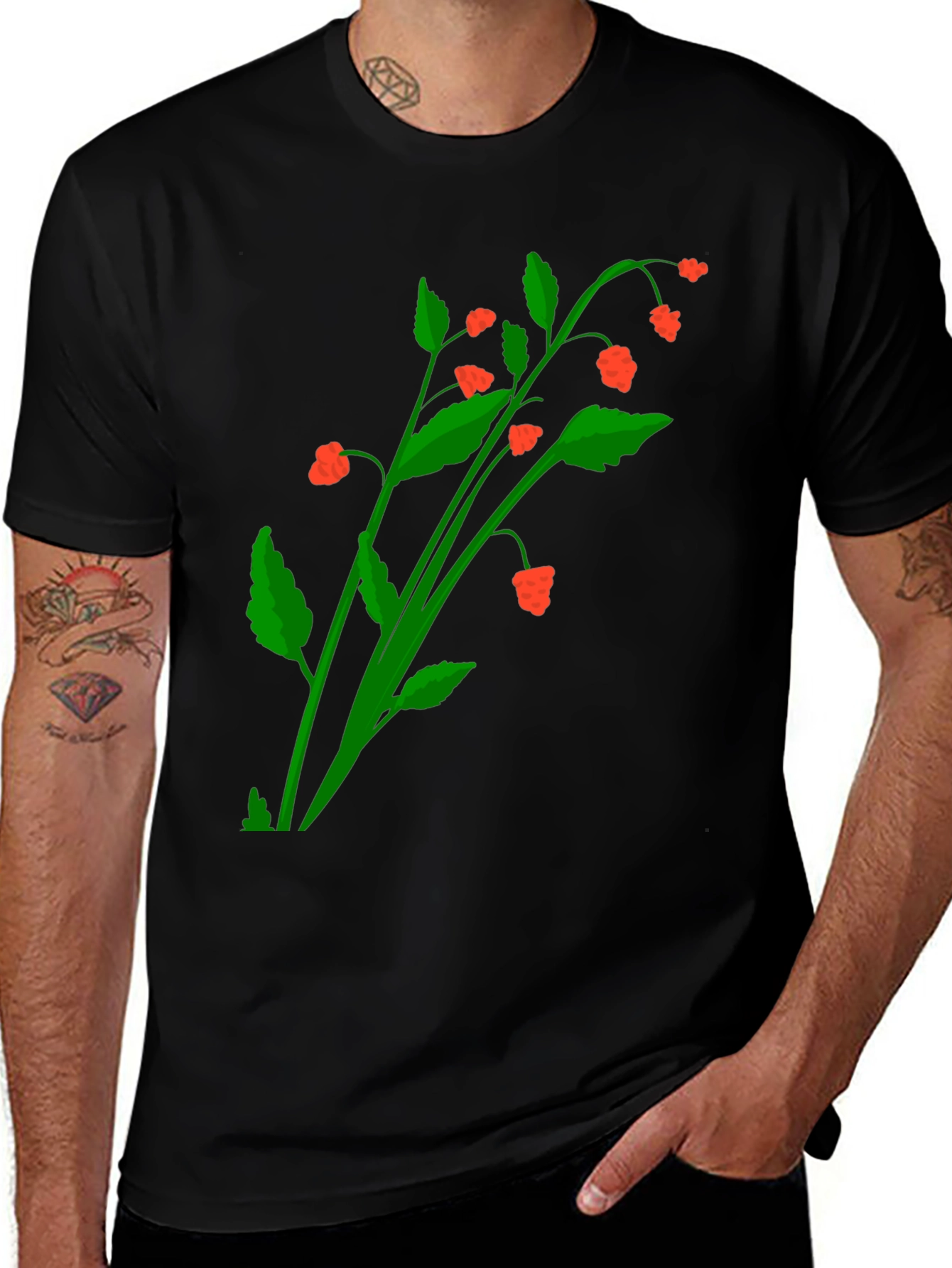 Botanical Berry Graphic T-Shirt