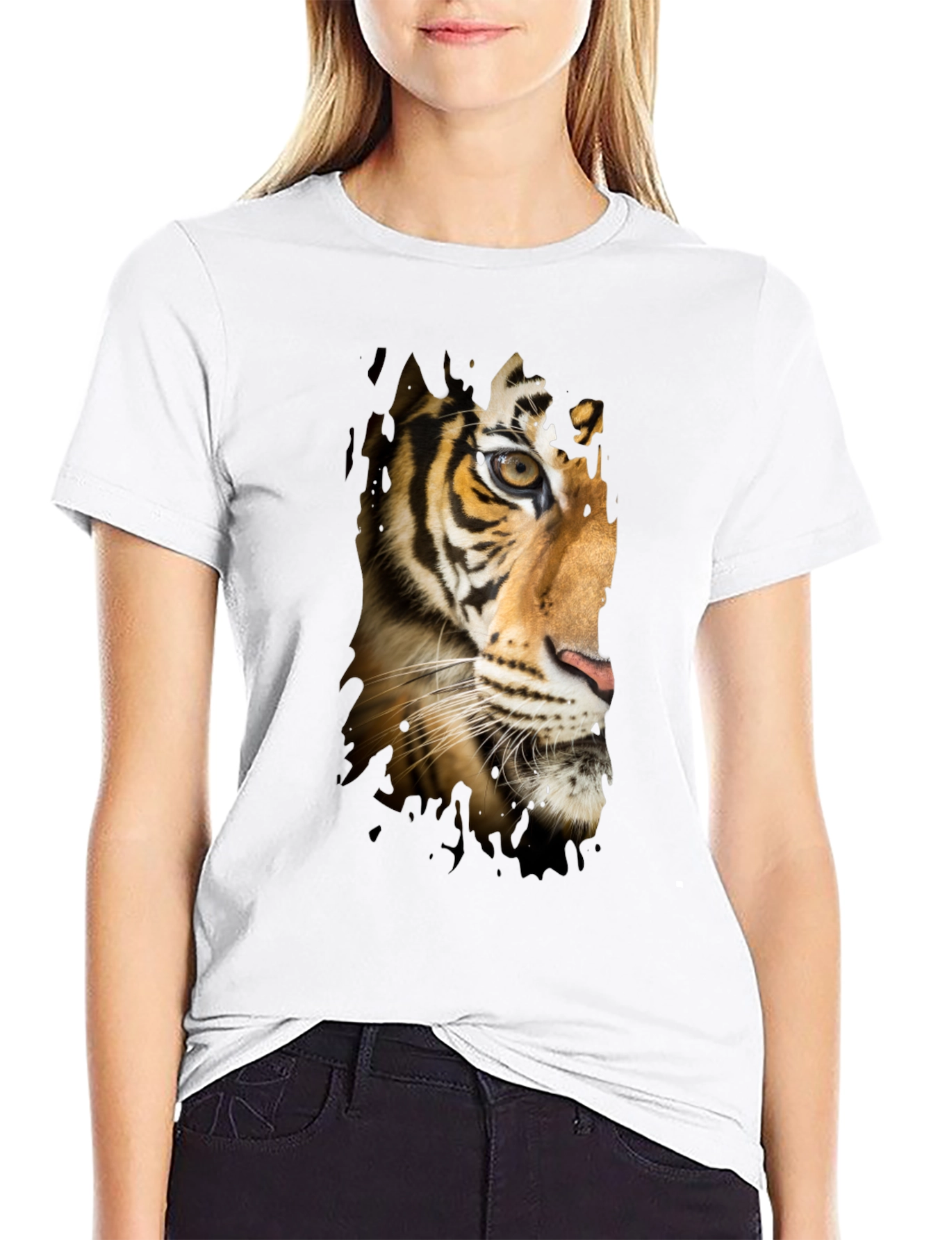 Tiger Graphic T-Shirt - Mens Black Tee