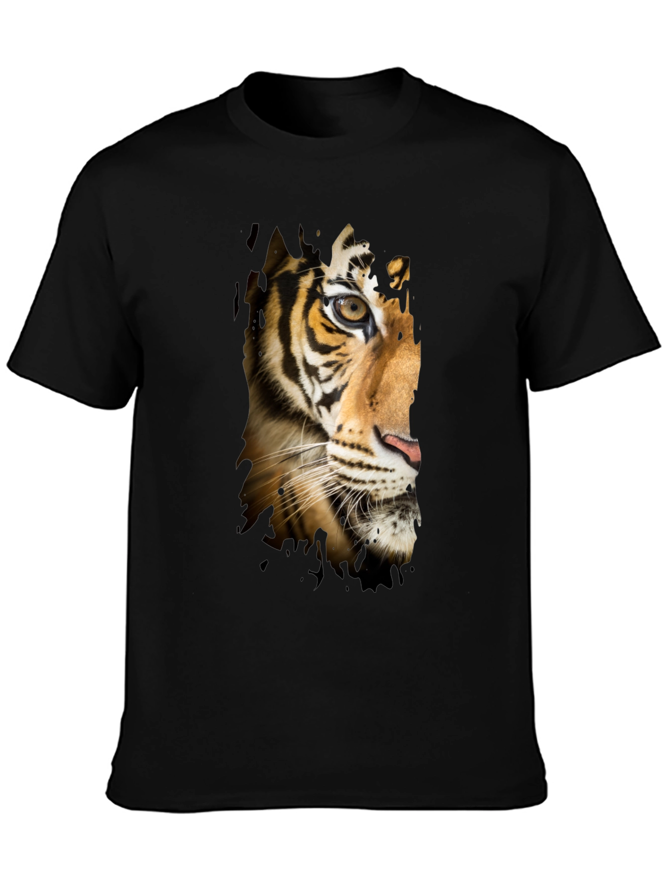 Tiger Graphic T-Shirt - Mens Black Tee