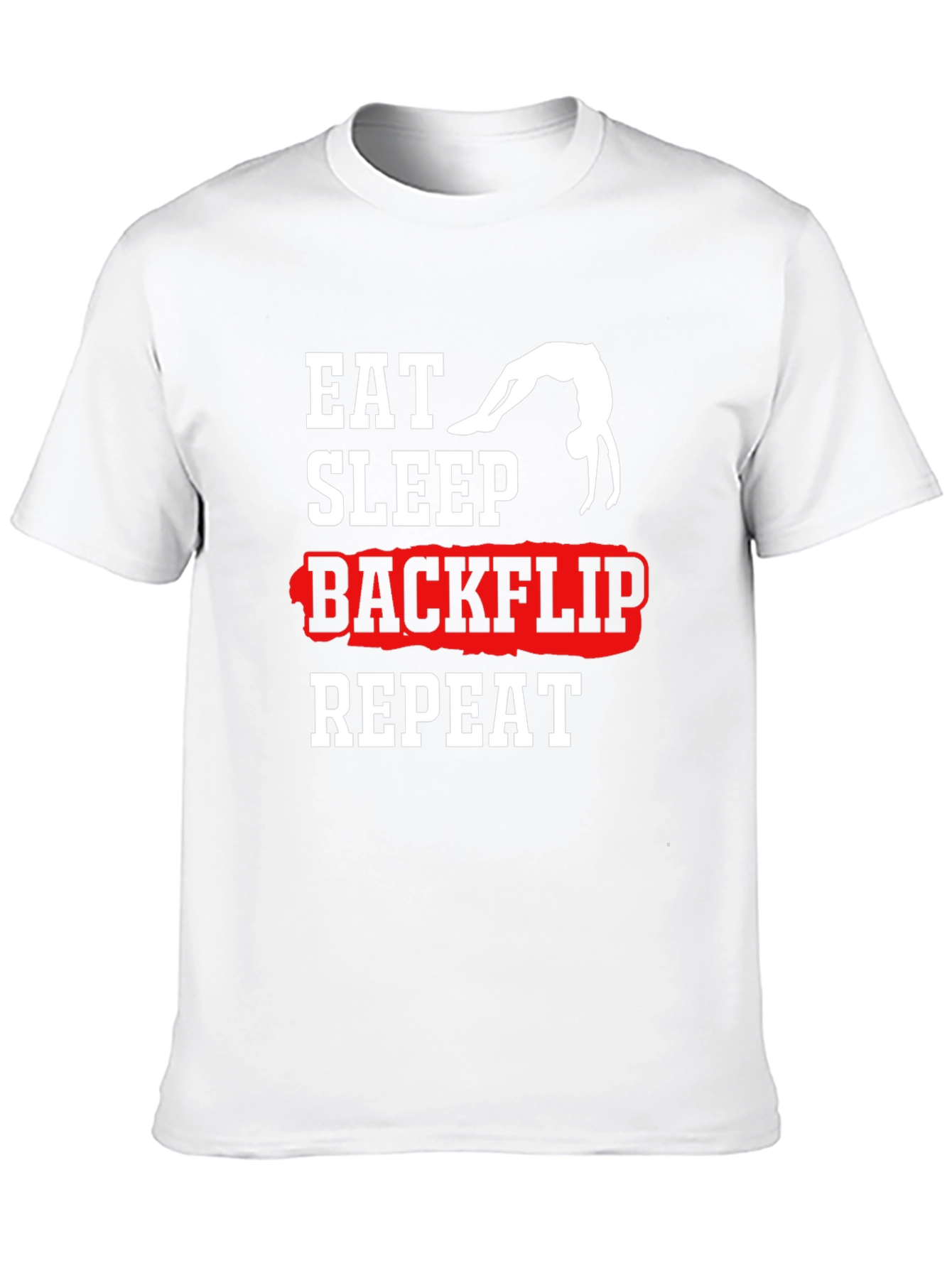 Eat Sleep Backflip Repeat Black T-Shirt