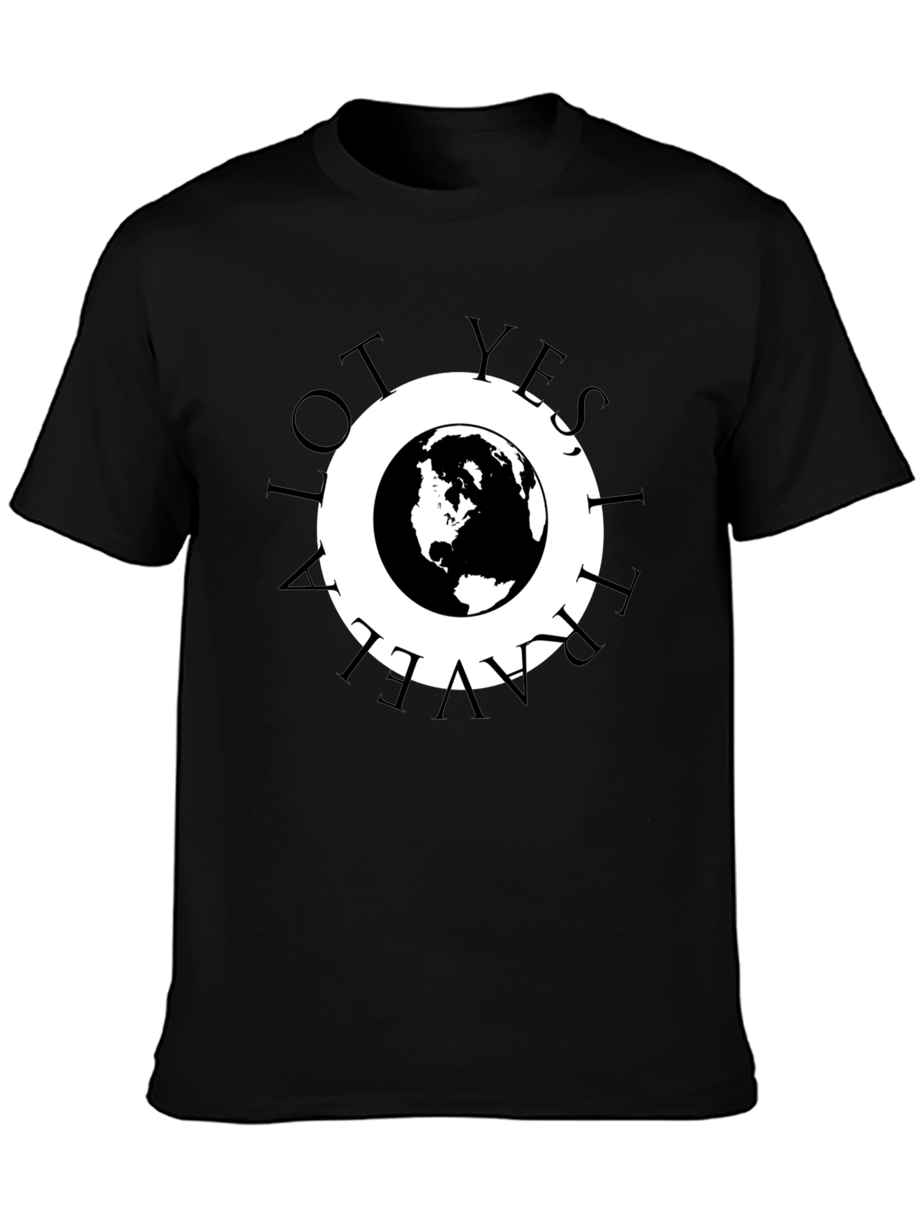 Global Traveler Tee - Black Graphic T-Shirt