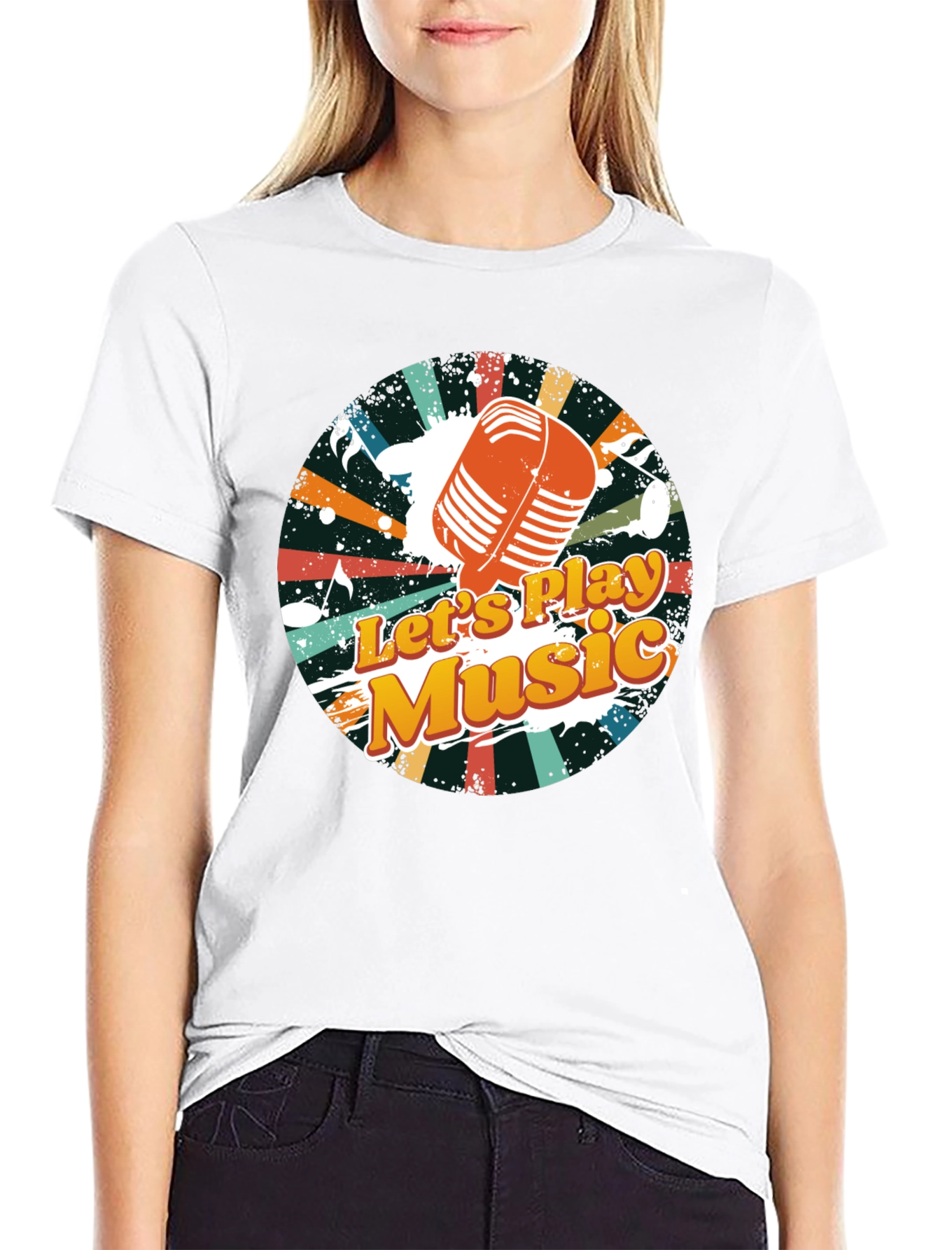 Retro Lets Play Music Graphic Tee