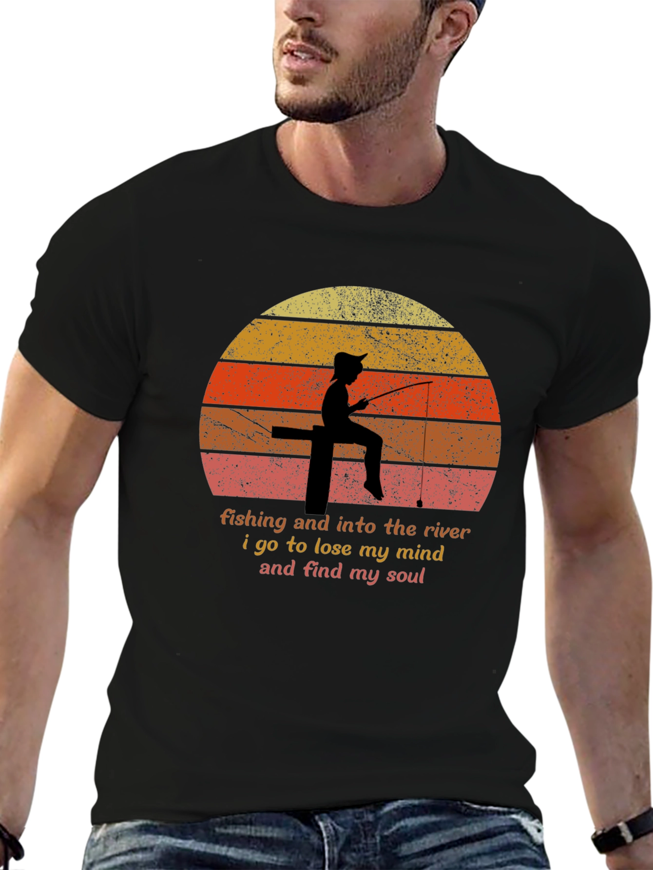 Fishing River Mind Soul T-Shirt