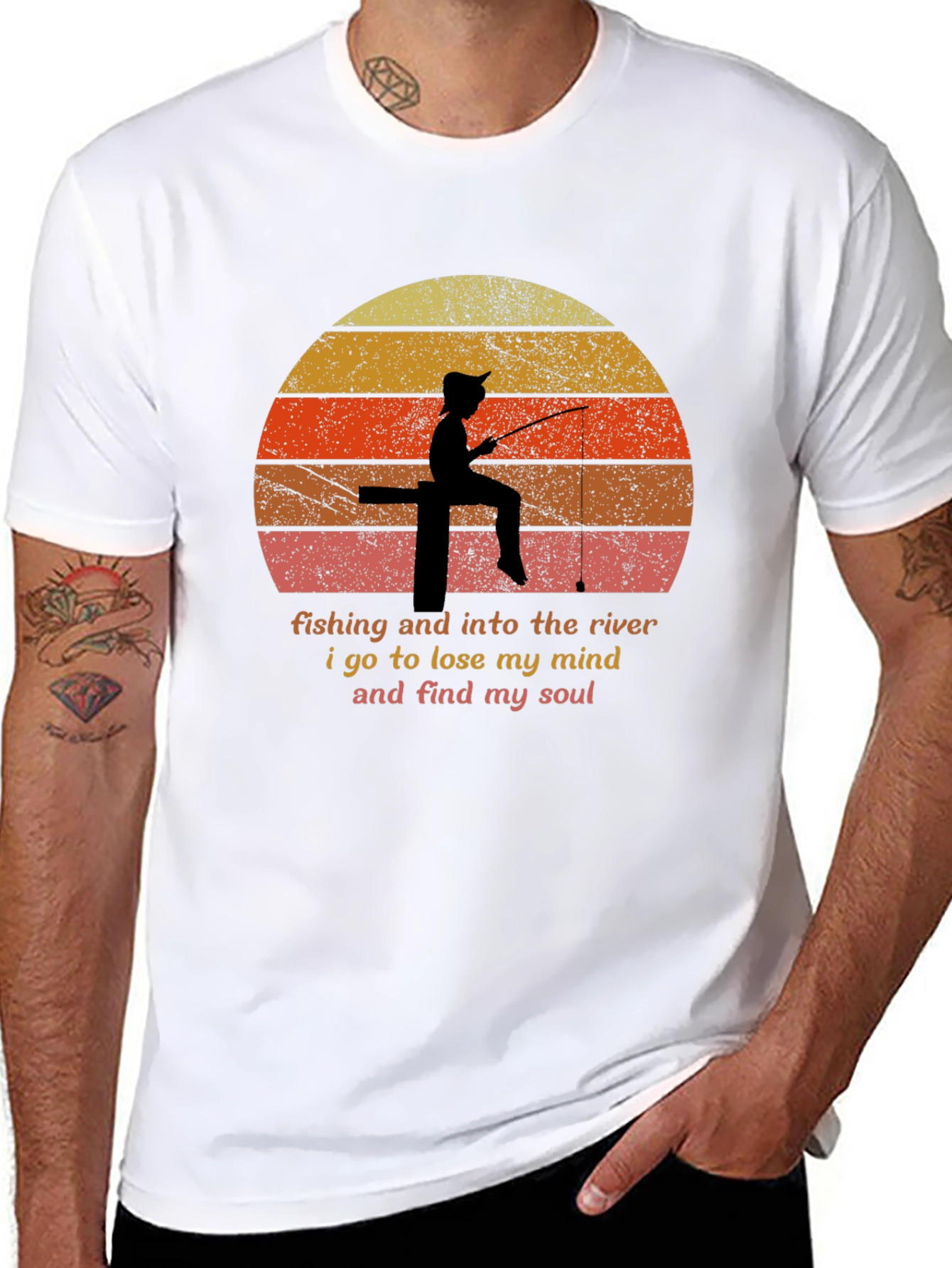 Fishing River Mind Soul T-Shirt