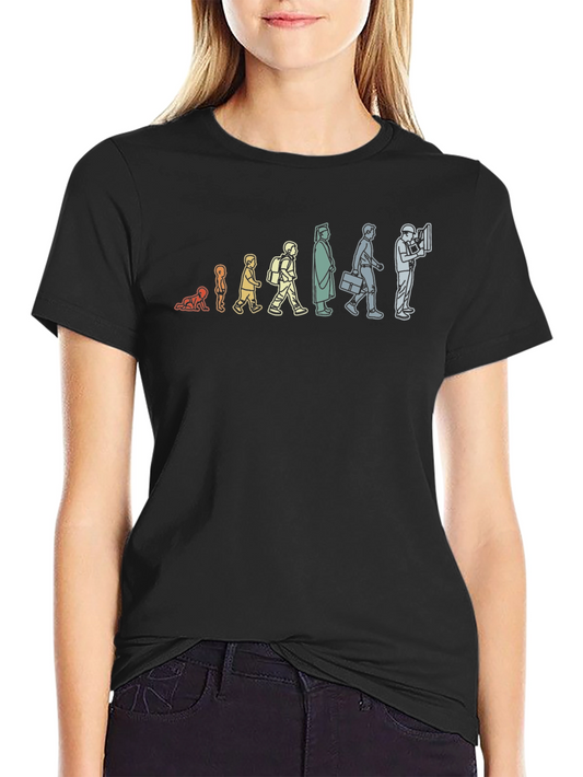 Evolution of Work T-Shirt - Black Crew Neck