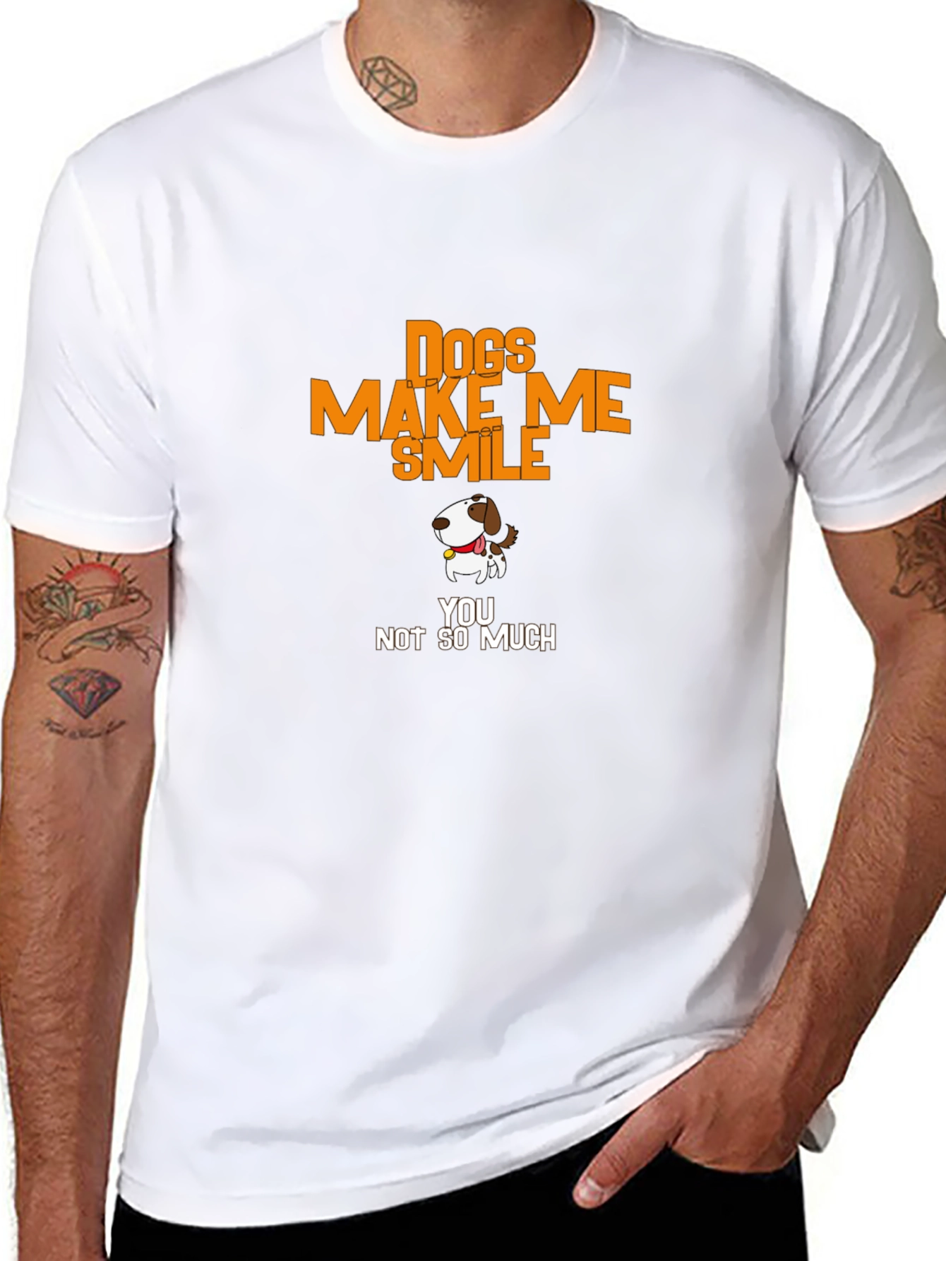 Dog Lovers T-Shirt - Dogs Make Me Smile Tee