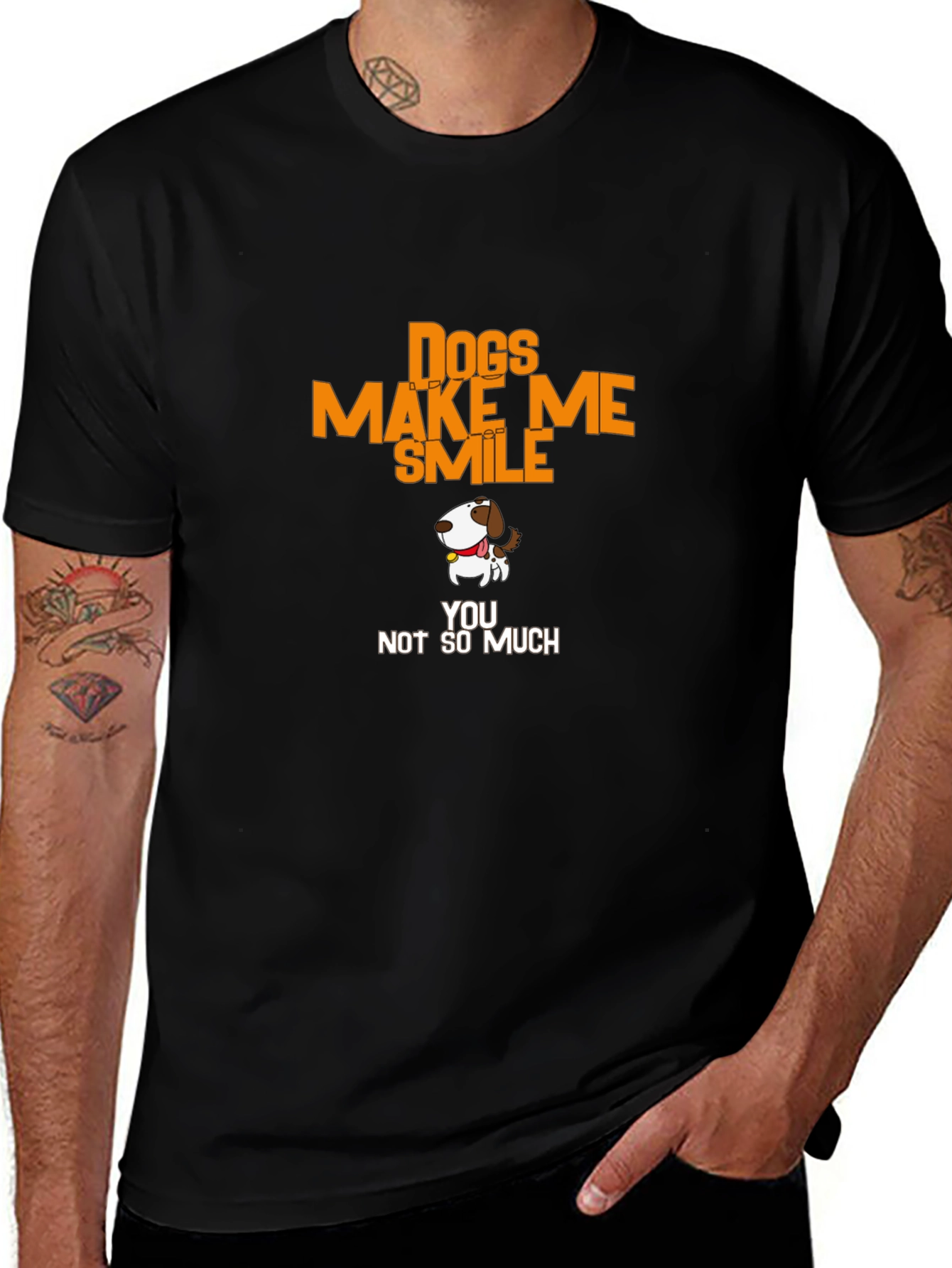 Dog Lovers T-Shirt - Dogs Make Me Smile Tee