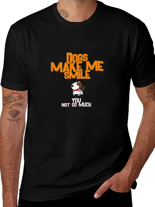 Dog Lovers T-Shirt - Dogs Make Me Smile Tee