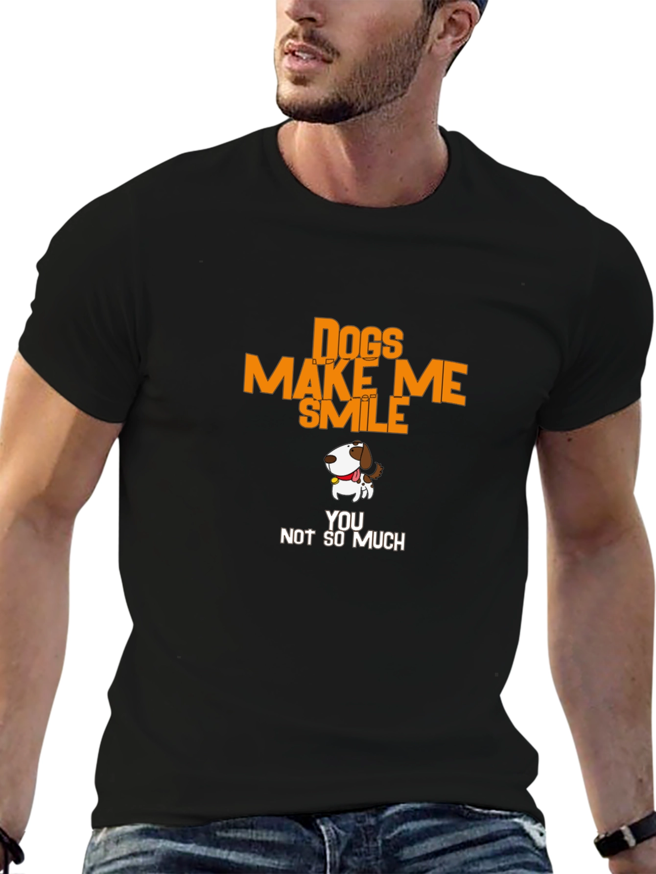 Dog Lovers T-Shirt - Dogs Make Me Smile Tee