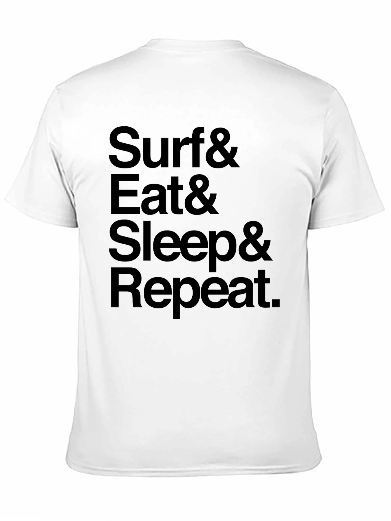 Surf Eat Sleep Repeat Graphic Tee - Black