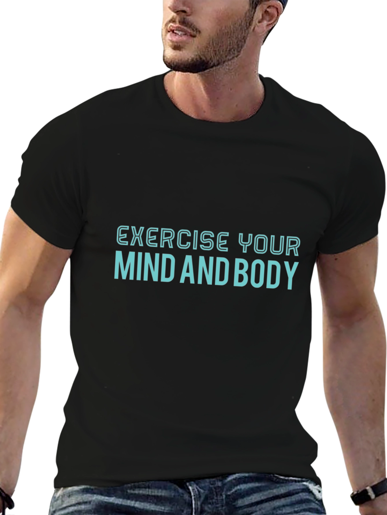 Exercise Mind & Body T-Shirt - Black Fitness Tee