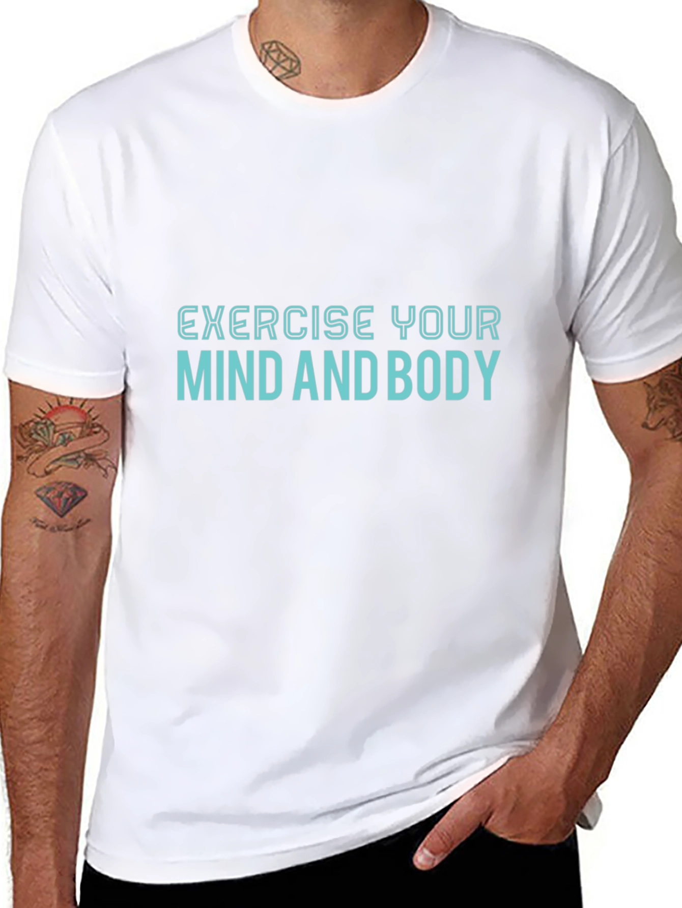 Exercise Mind & Body T-Shirt - Black Fitness Tee