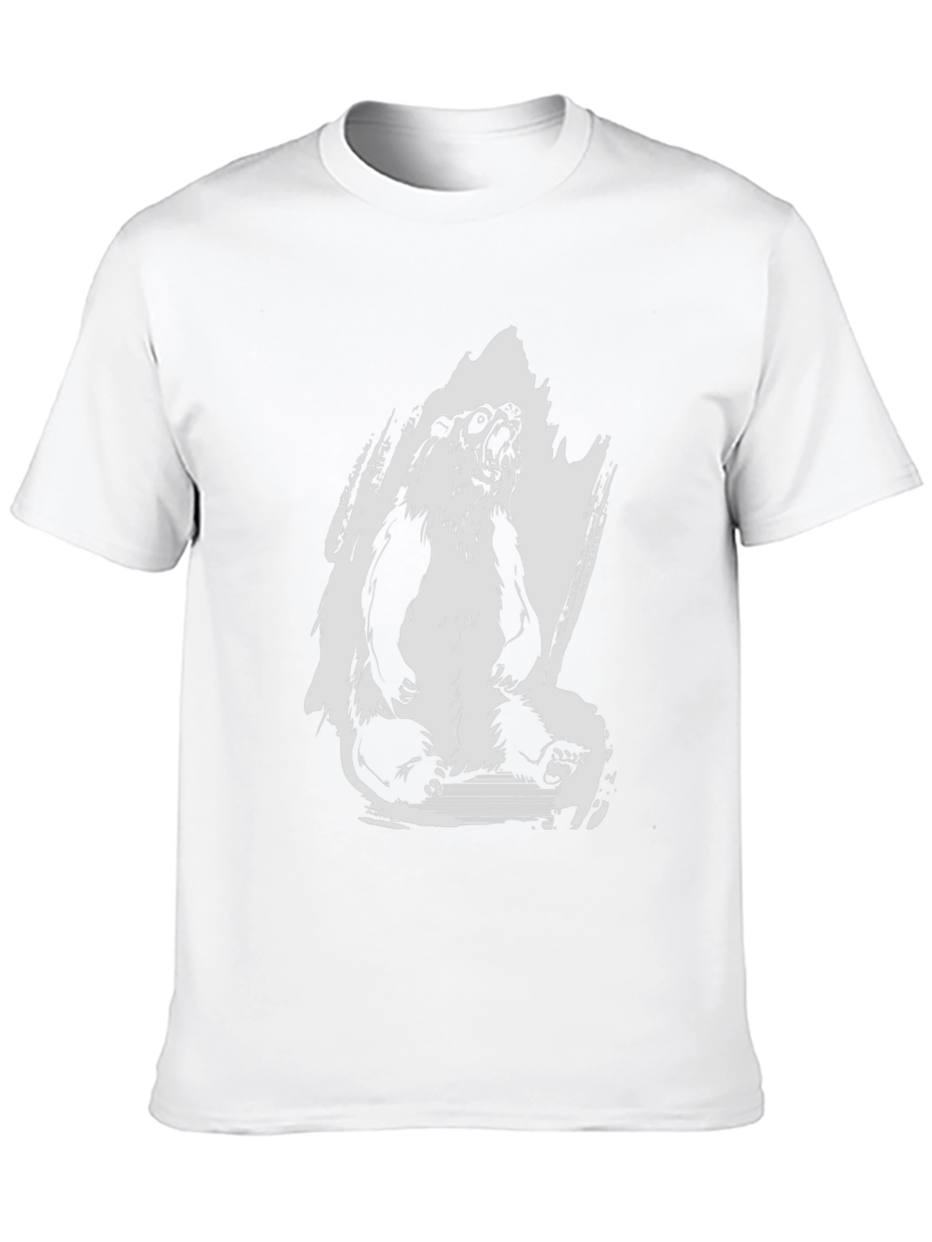 Mens Black Graphic Tee - Roaring Panda Design