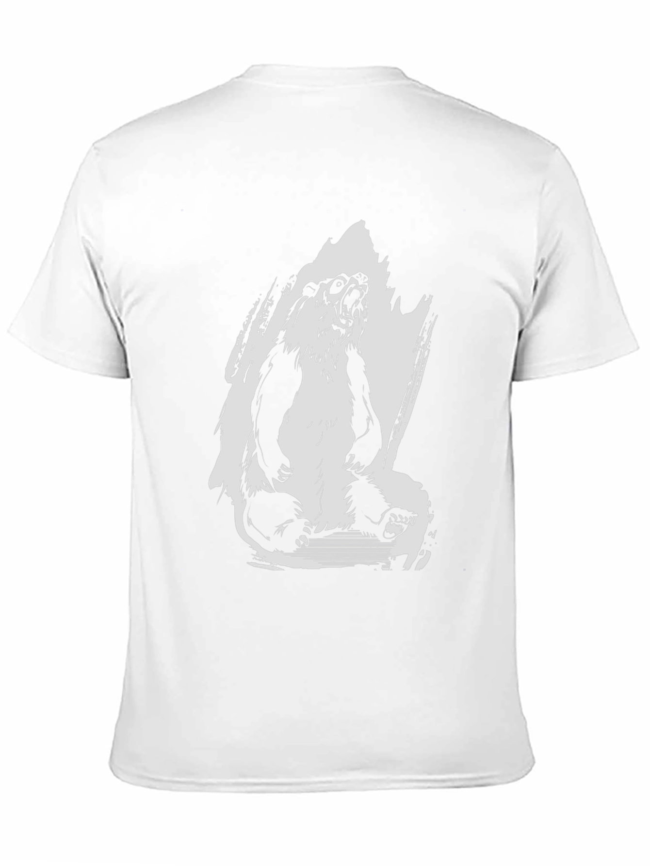 Mens Black Graphic Tee - Roaring Panda Design