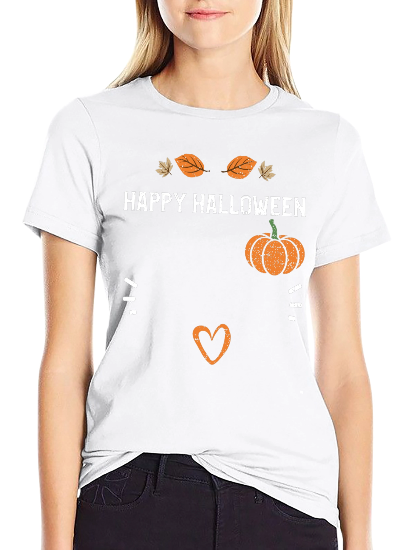 Happy Halloween Pumpkin Maternity T-Shirt