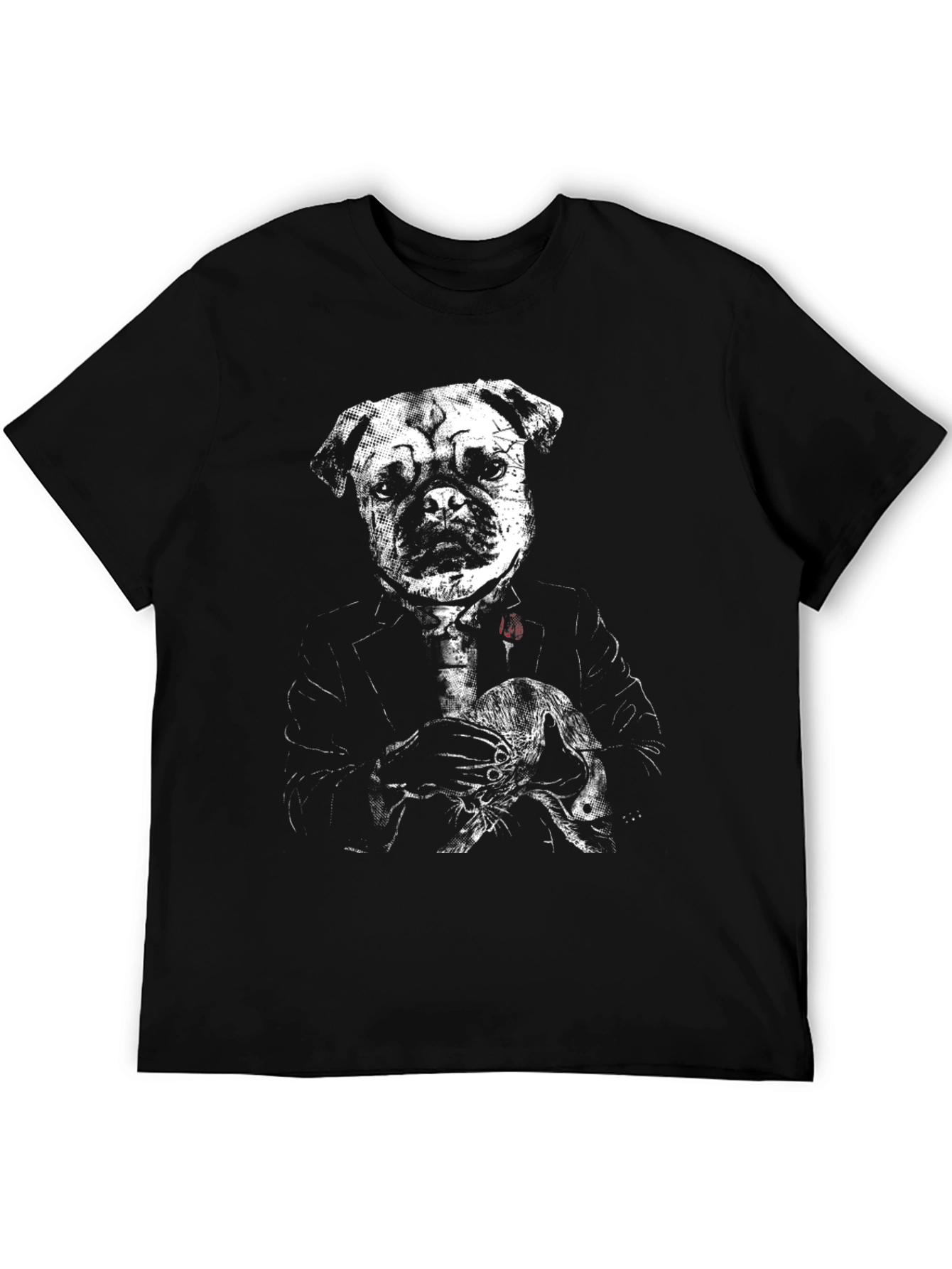 Pug Godfather Graphic Tee - Black