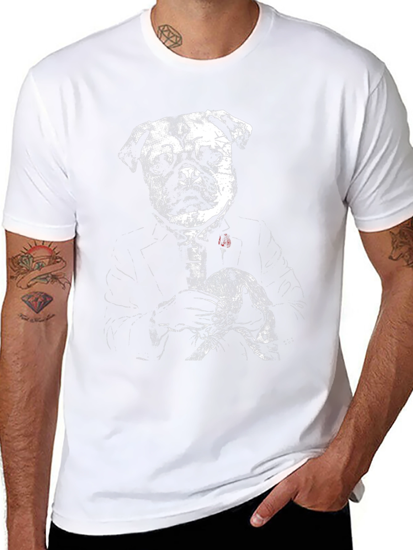 Pug Godfather Graphic Tee - Black