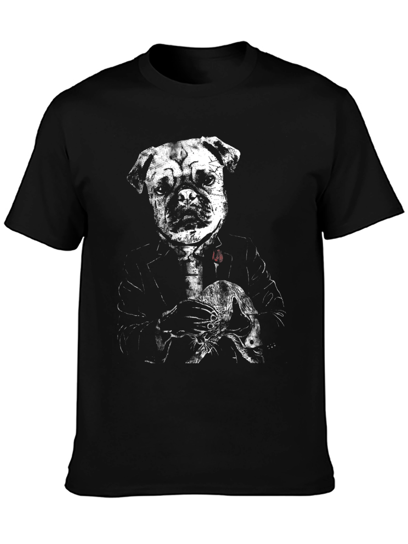 Pug Godfather Graphic Tee - Black