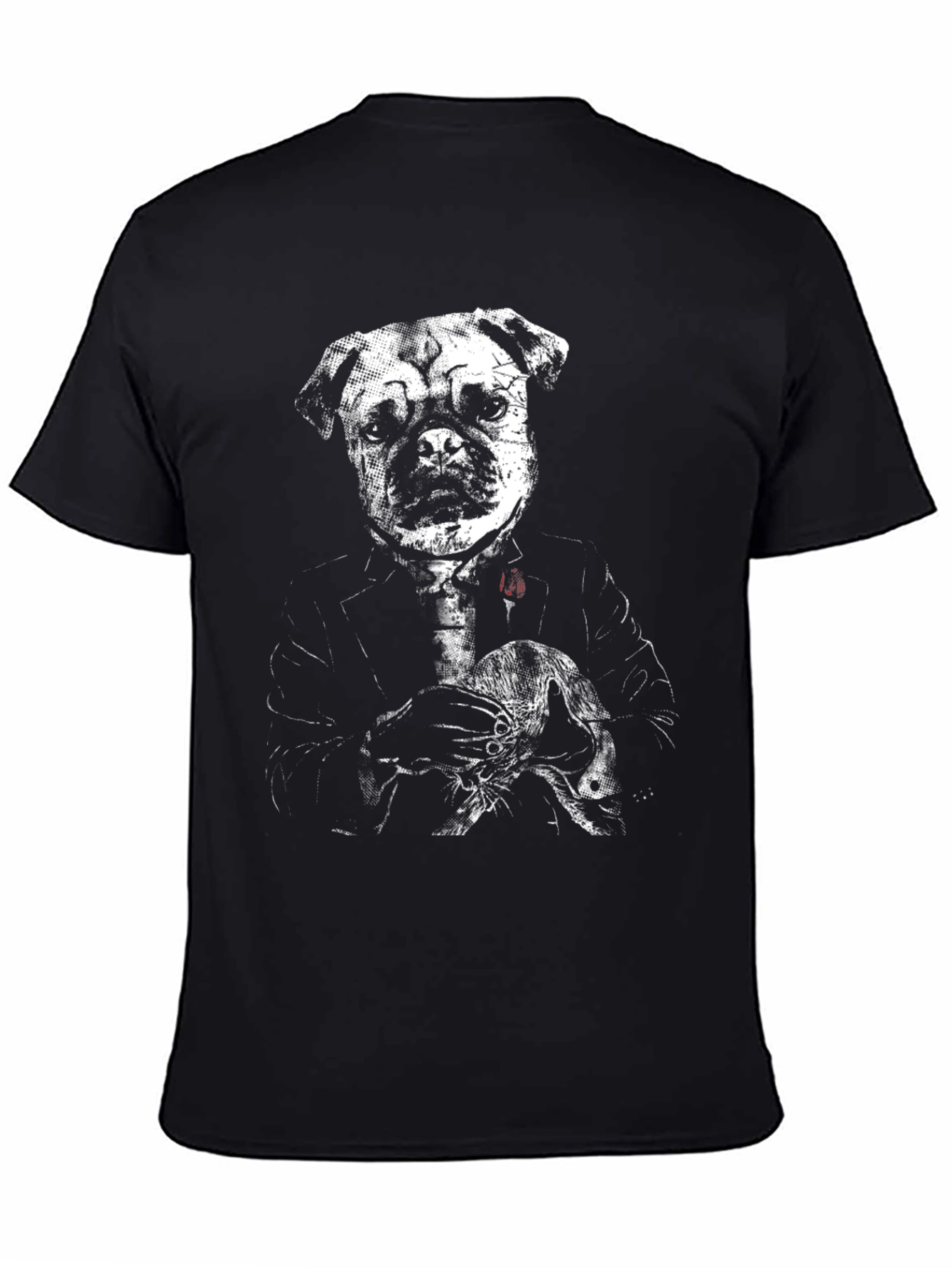 Pug Godfather Graphic Tee - Black