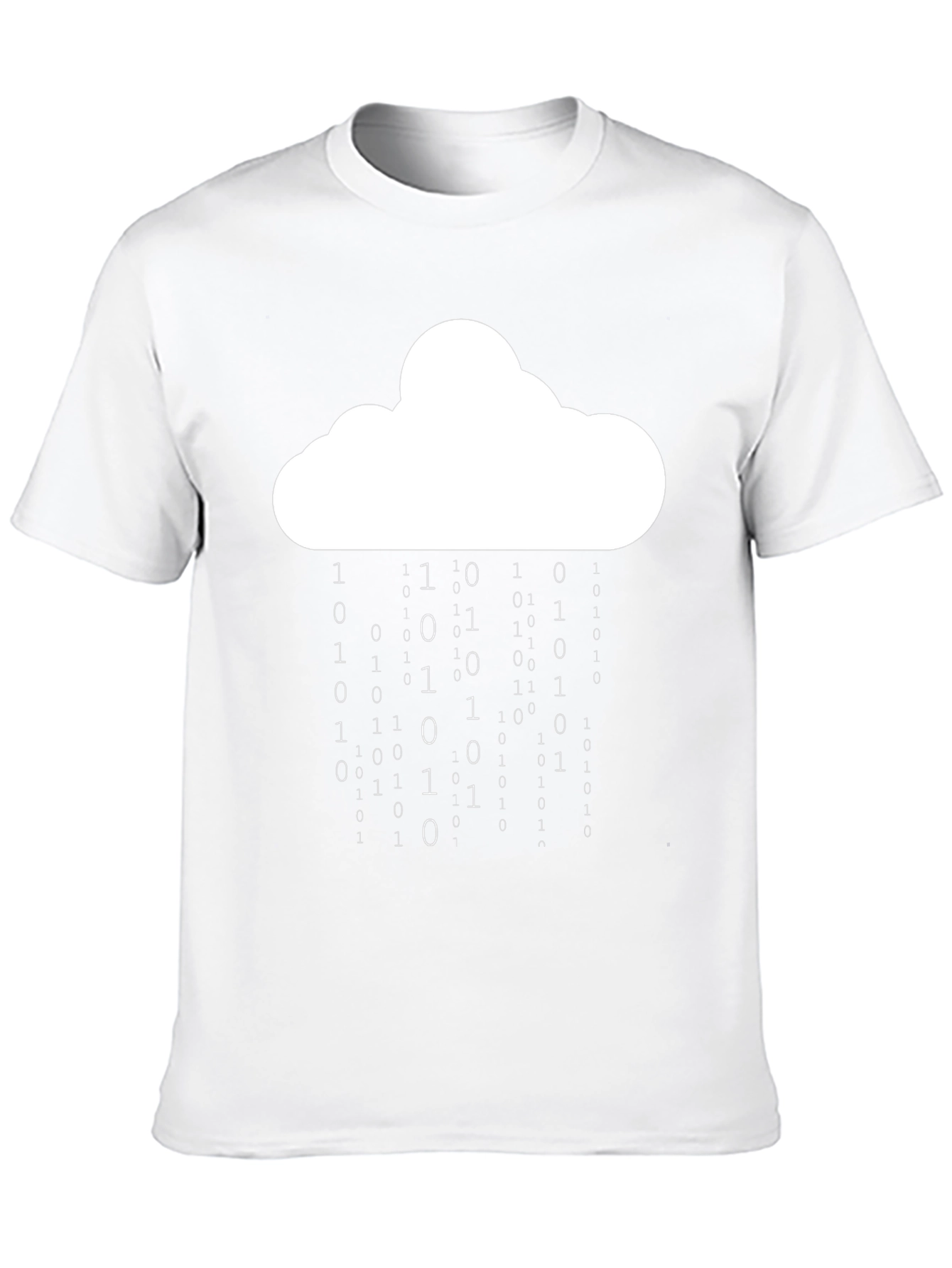 Binary Cloud T-Shirt - Data Rain Design