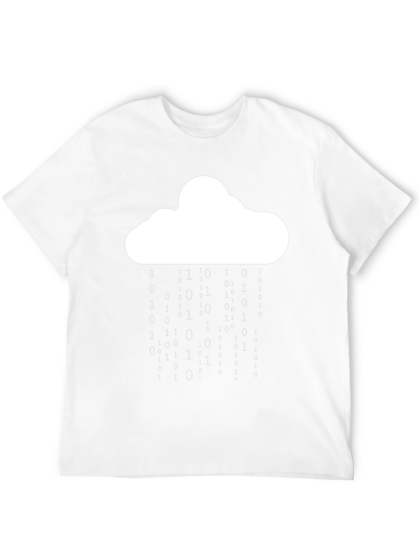Binary Cloud T-Shirt - Data Rain Design